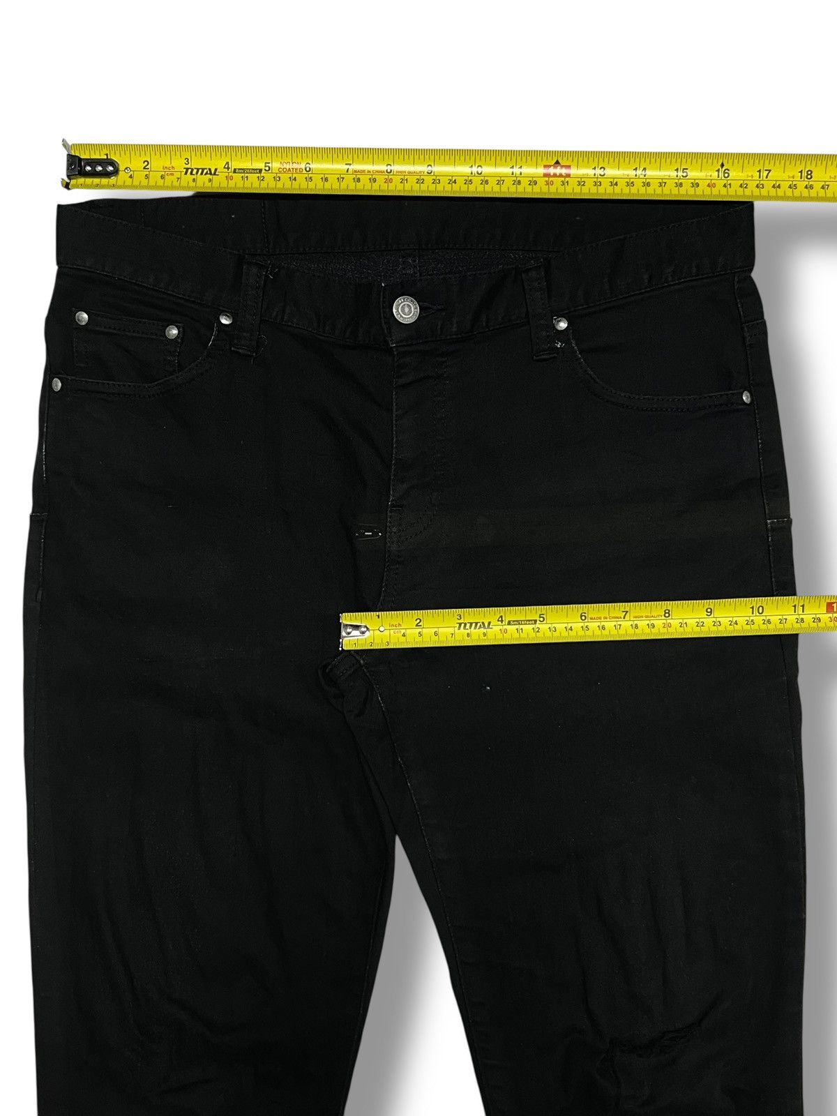 Tornado Mart Tornado mart Vintage Japan - Stretch, Skinny Black Jeans Size US 33 - 12 Thumbnail