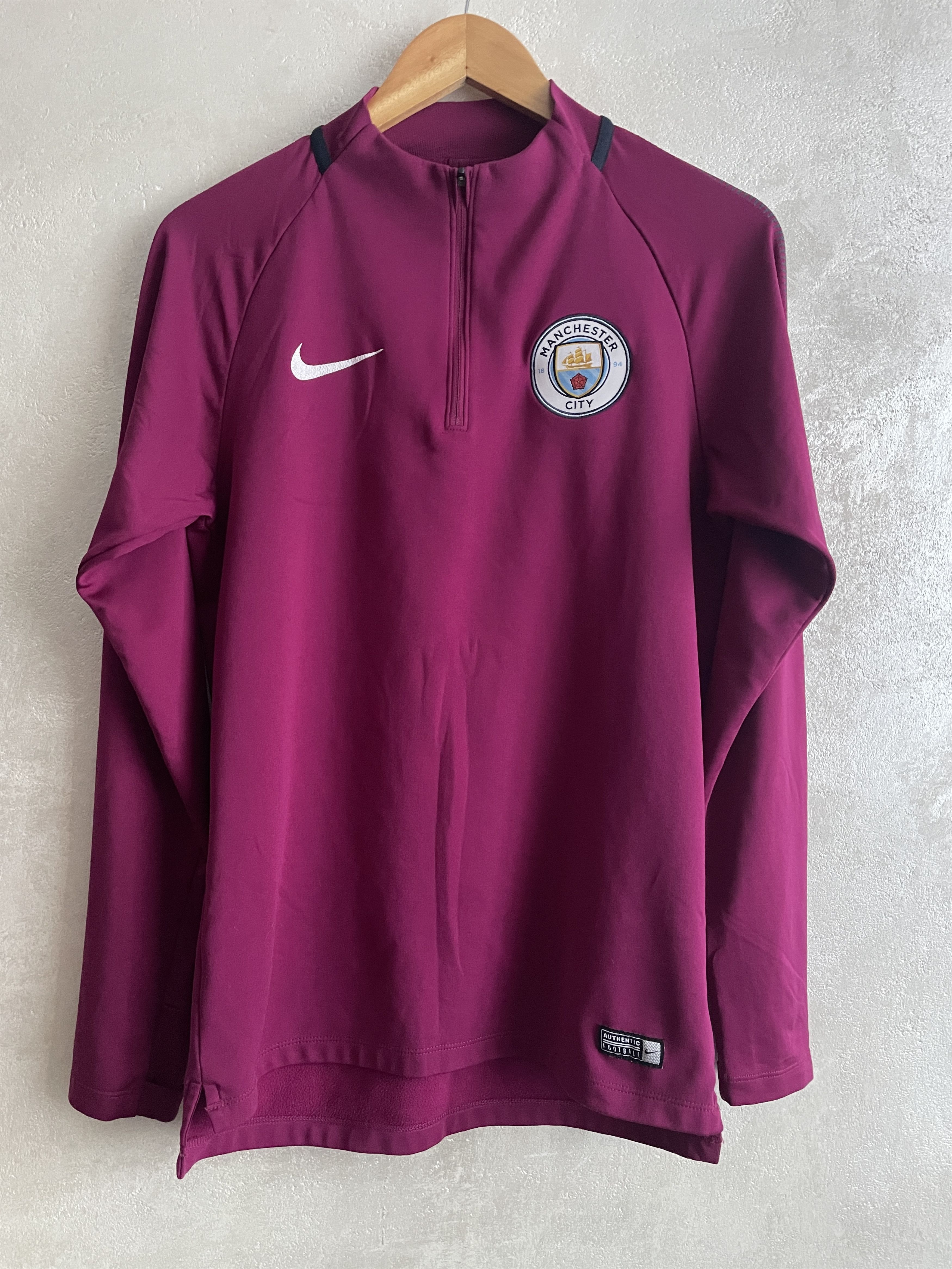 Nike Manchester City 2017-2018 Training Top Jersey Jacket 1/4 Zip Size US S / EU 44-46 / 1 - 1 Thumbnail