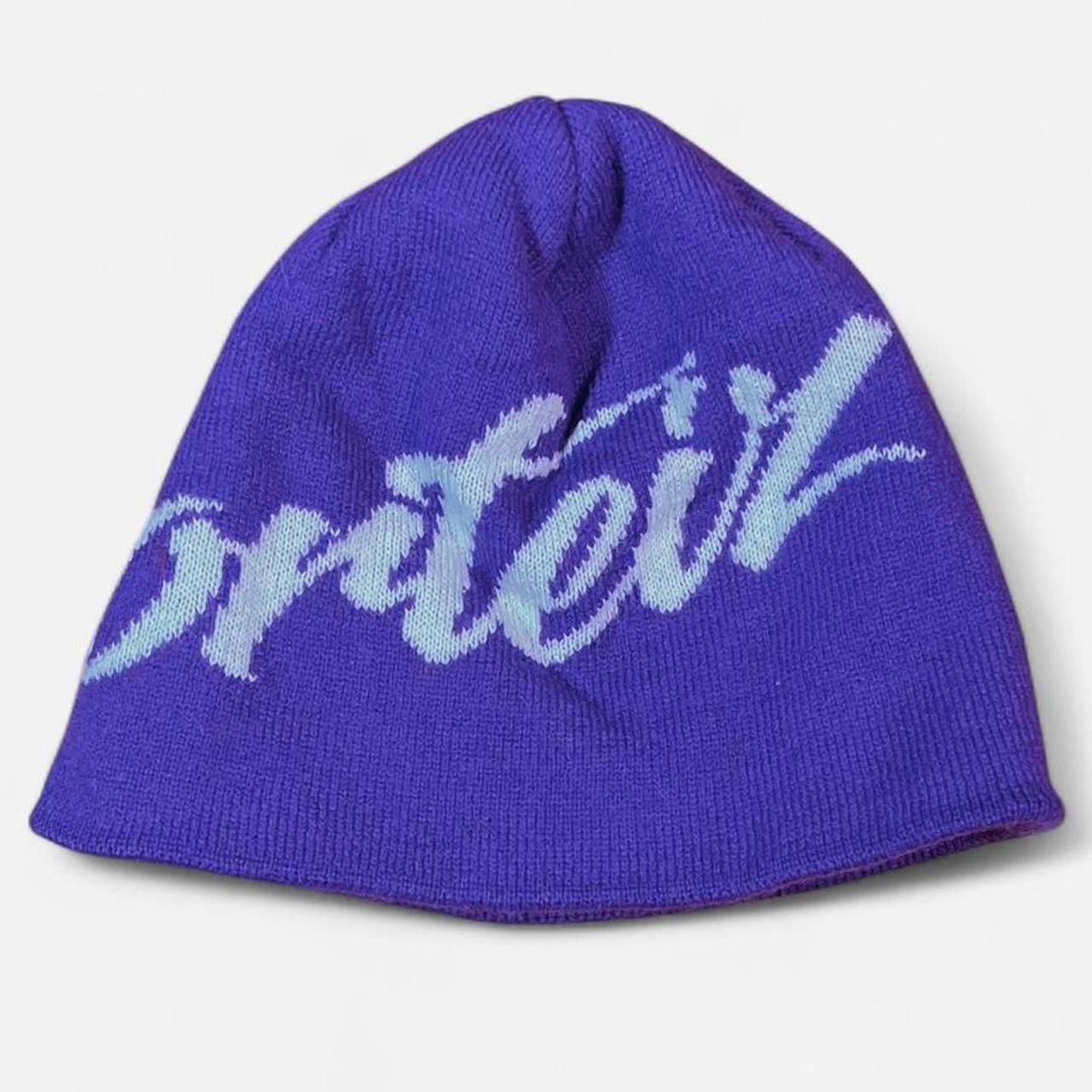 Corteiz Purple and white Corteiz OG Strike Skully beanie Size ONE SIZE - 3 Thumbnail