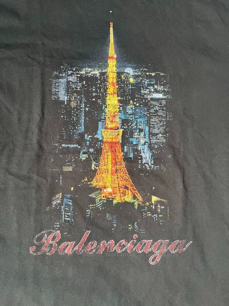 Balenciaga Balenciaga Tokyo Tower Short Sleeve Size US S / EU 44-46 / 1 - 2 Thumbnail
