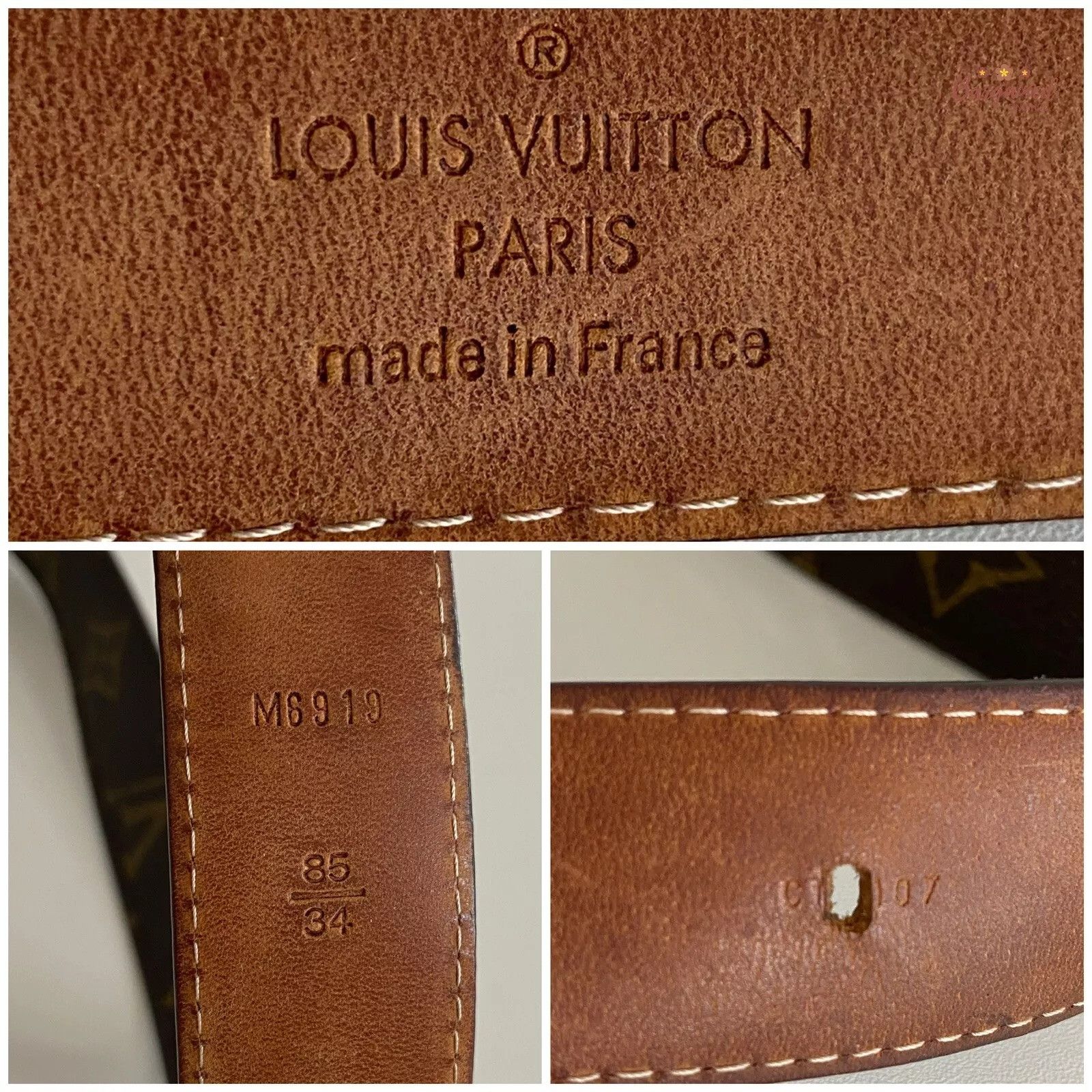 Louis Vuitton Louis Vuitton Monogram Canvas Leather Ellipse Gold Belt Size 30 - 7 Thumbnail
