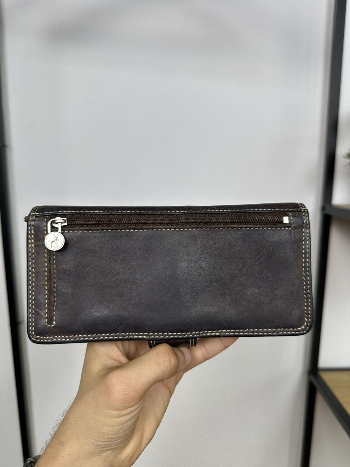 Polo Ralph Lauren Vintage Polo by Ralph Lauren Leather Long Wallet Purse Brown Size ONE SIZE - 2 Thumbnail