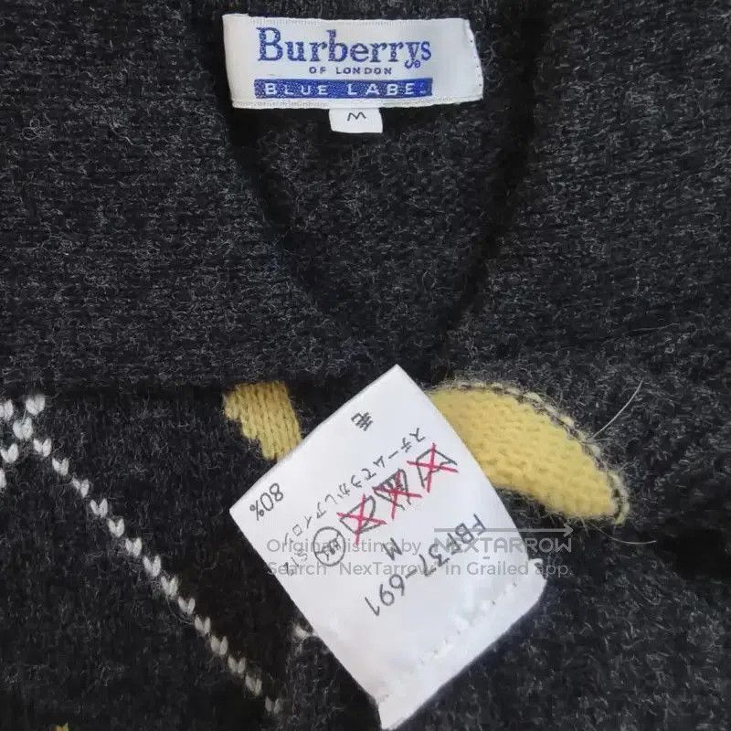 Burberry Burberry Gray Wool Check Long Sleeve Cardigan. Size M / US 6-8 / IT 42-44 - 5 Thumbnail