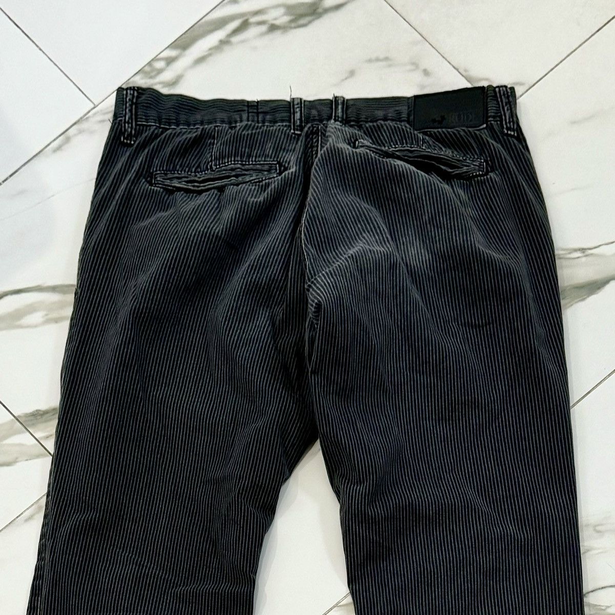 Rude × Vintage BLACK AND GREY STRIPED XXX RUDE PANTS! Size US 33 - 5 Thumbnail
