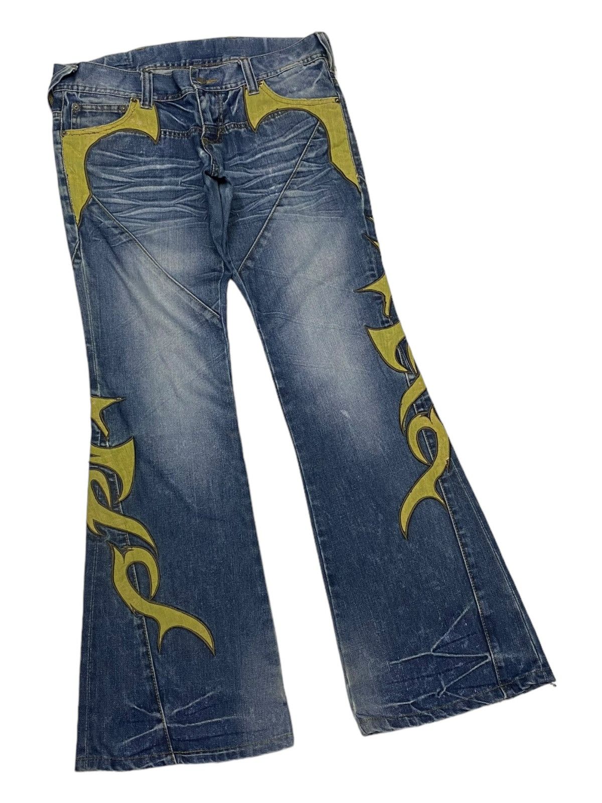 Tornado Mart Tornado Mart Tribal Flare Bootcut Jeans Size US 34 / EU 50 - 5 Thumbnail