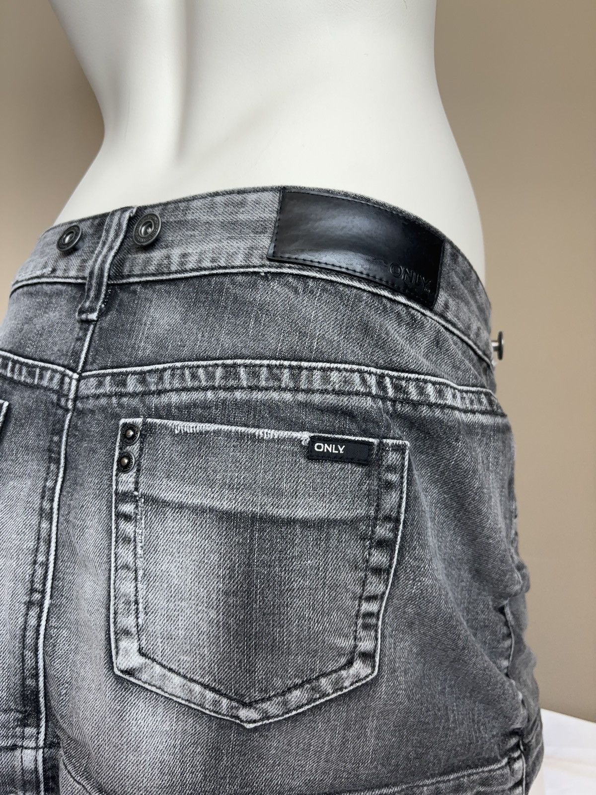 Japanese Brand × Vintage Faded denim vintage mini skirt Size 28" / US 6 / IT 42 - 7 Thumbnail