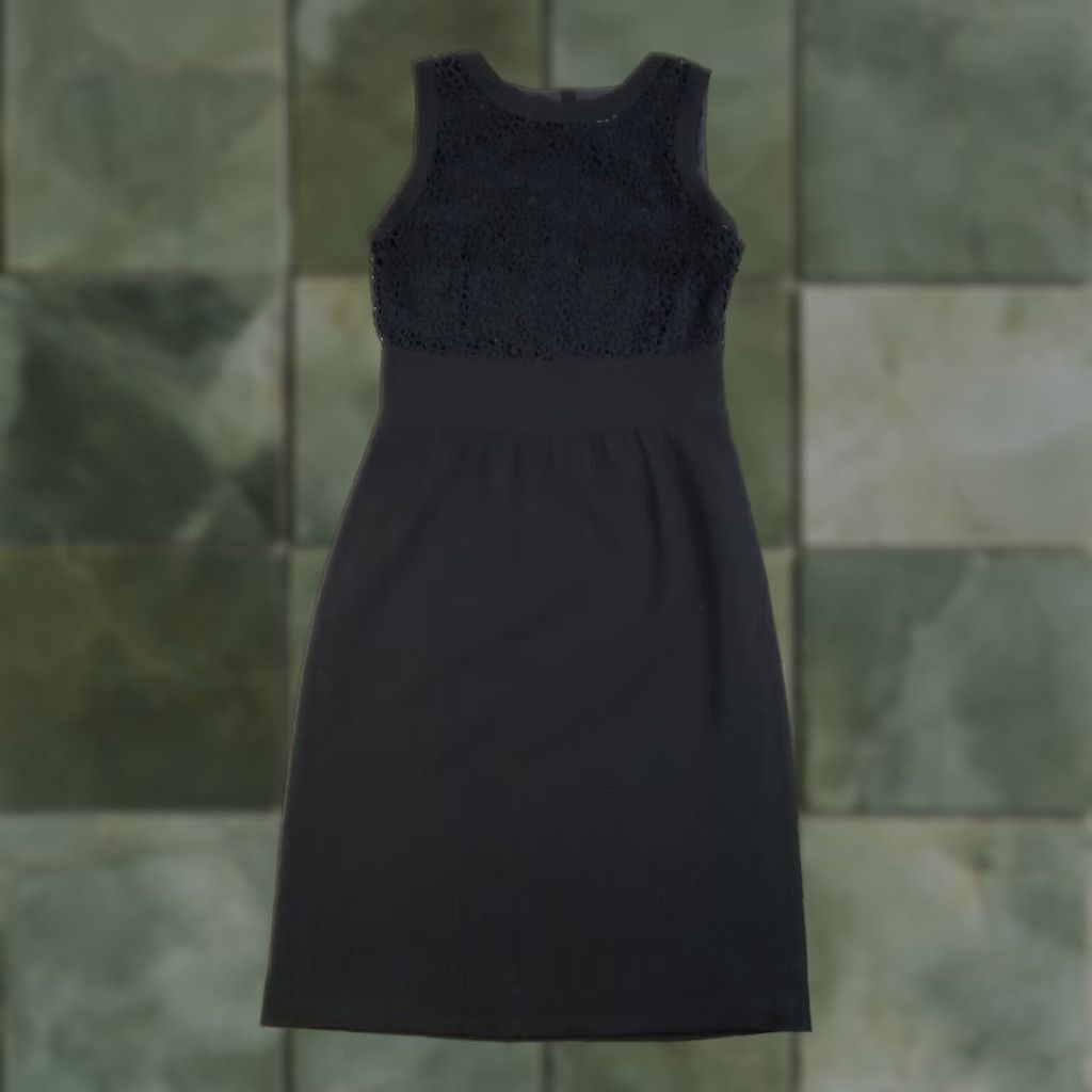 Valentino Valentino Dress Womens Sz 6 Black Lace Wool Sleeveless Quiet Luxury Cocktail Size M / US 6-8 / IT 42-44 - 1 Thumbnail