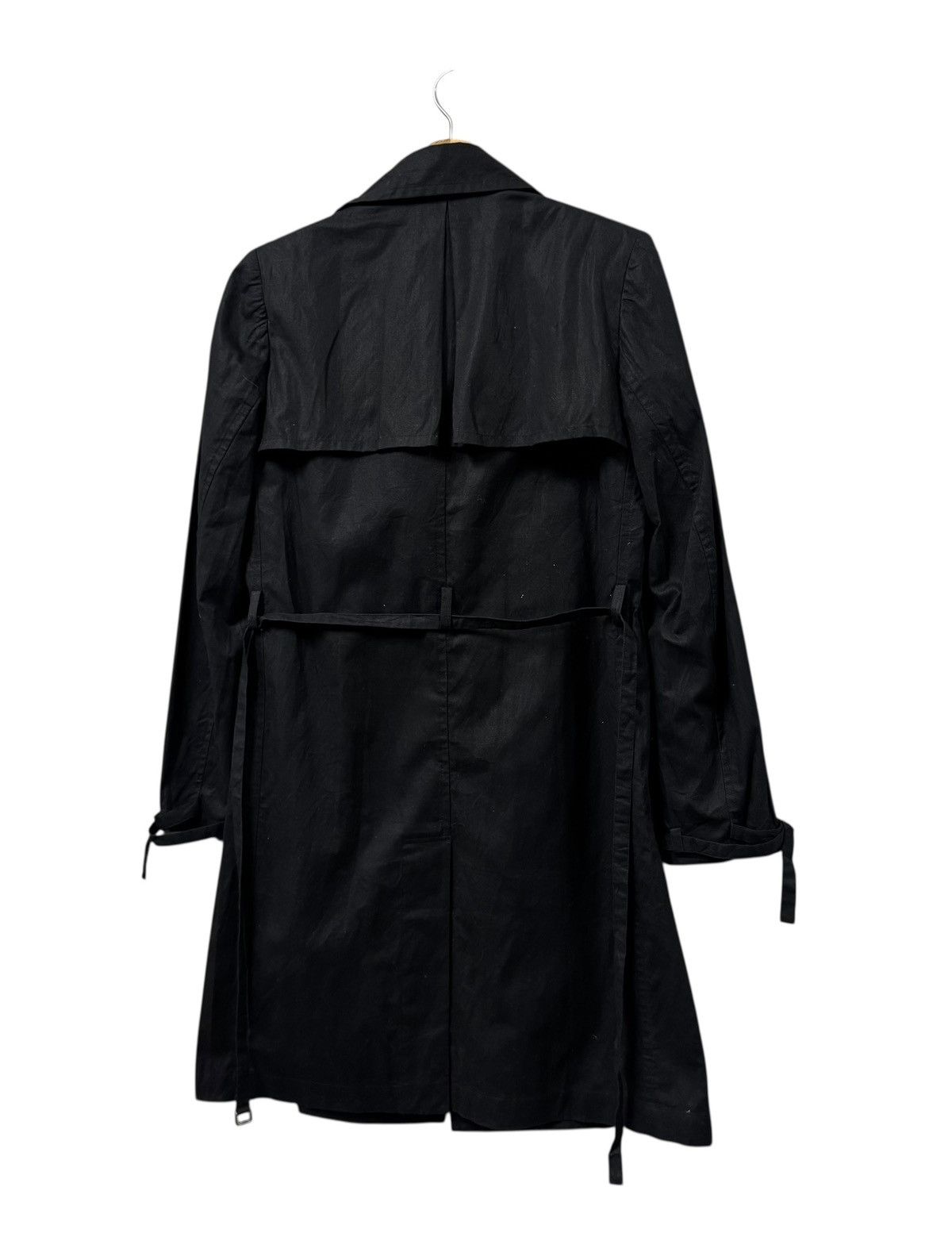 Yohji Yamamoto Vtg🔥Y’s Red Label Black Trench Coat Bondage Double Breasted Size US M / EU 48-50 / 2 - 16 Thumbnail
