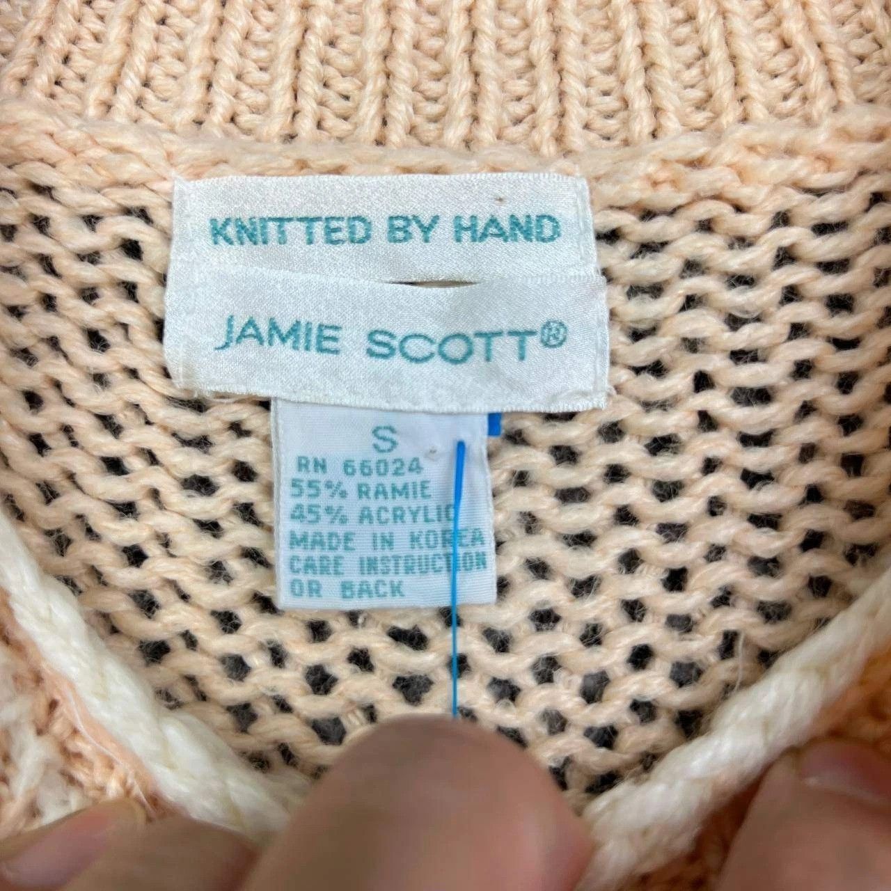 Other Vintage Jamie Scott Sweater S Hand Knitted Cable Knit Size S / US 4 / IT 40 - 3 Thumbnail