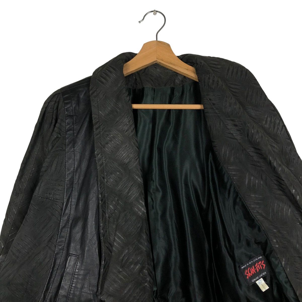 Vintage 🔥VINTAGE BIKER LEATHER JACKET SKIN-FITS ISSEY MIYAKE Size US M / EU 48-50 / 2 - 14 Thumbnail