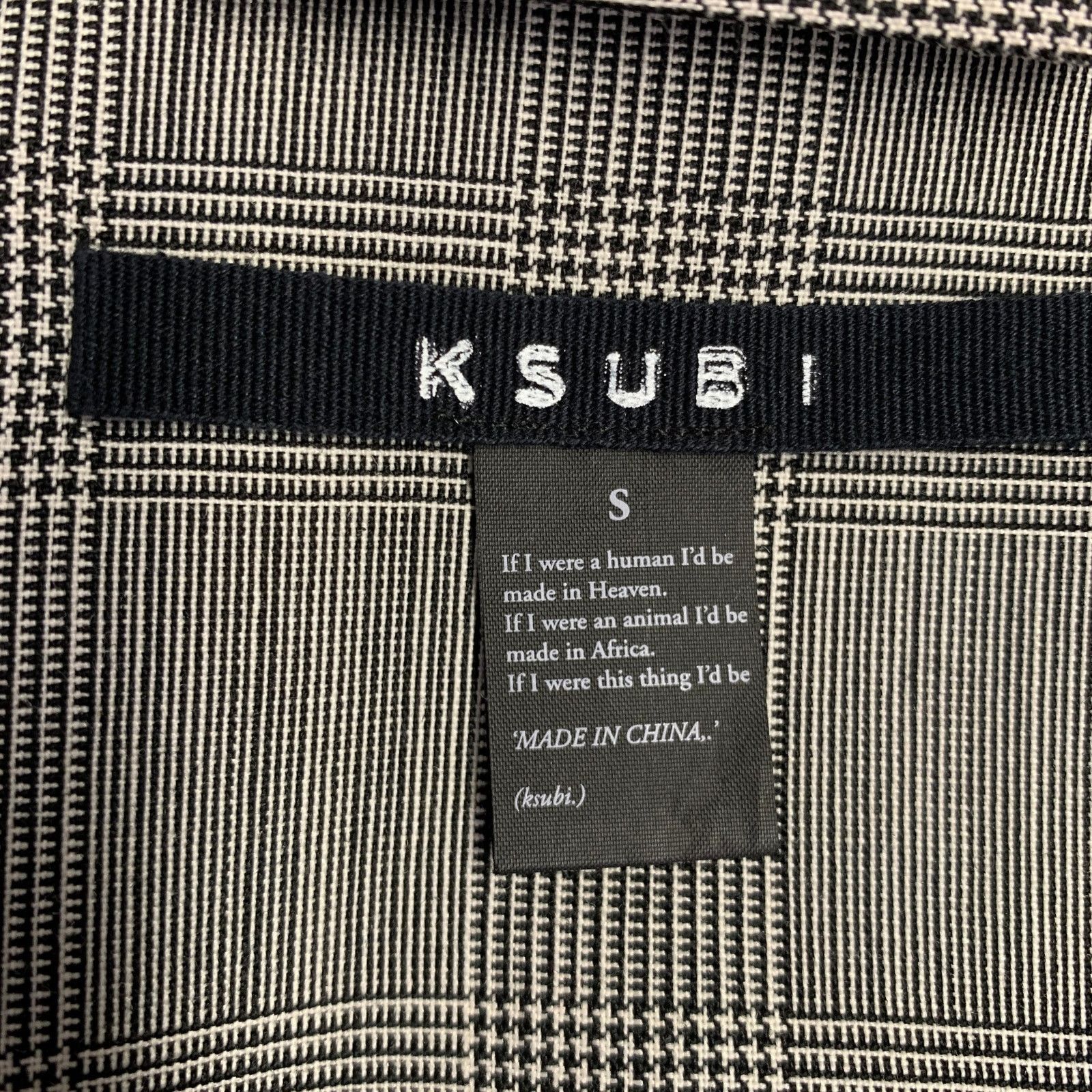 Ksubi KSUBI Size S Black White Polyester Wool Glen Plaid Blazer Size S / US 4 / IT 40 - 5 Thumbnail