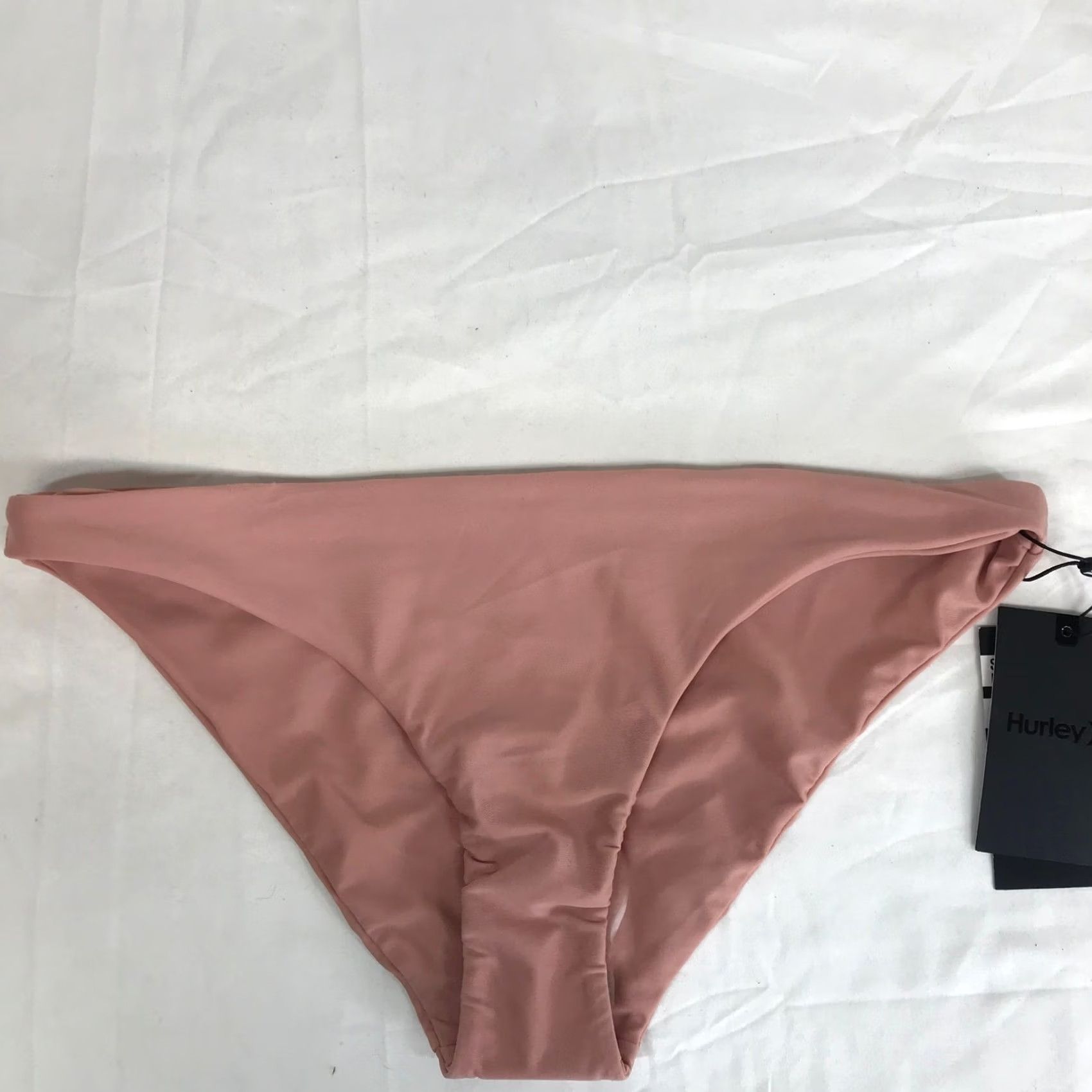 Hurley Hurley Bottoms Bikini Pink Low Rise Solid S Womens Dusty Rose Quick Dry Logo Back Womens Size 28" / US 6 / IT 42 - 3 Thumbnail