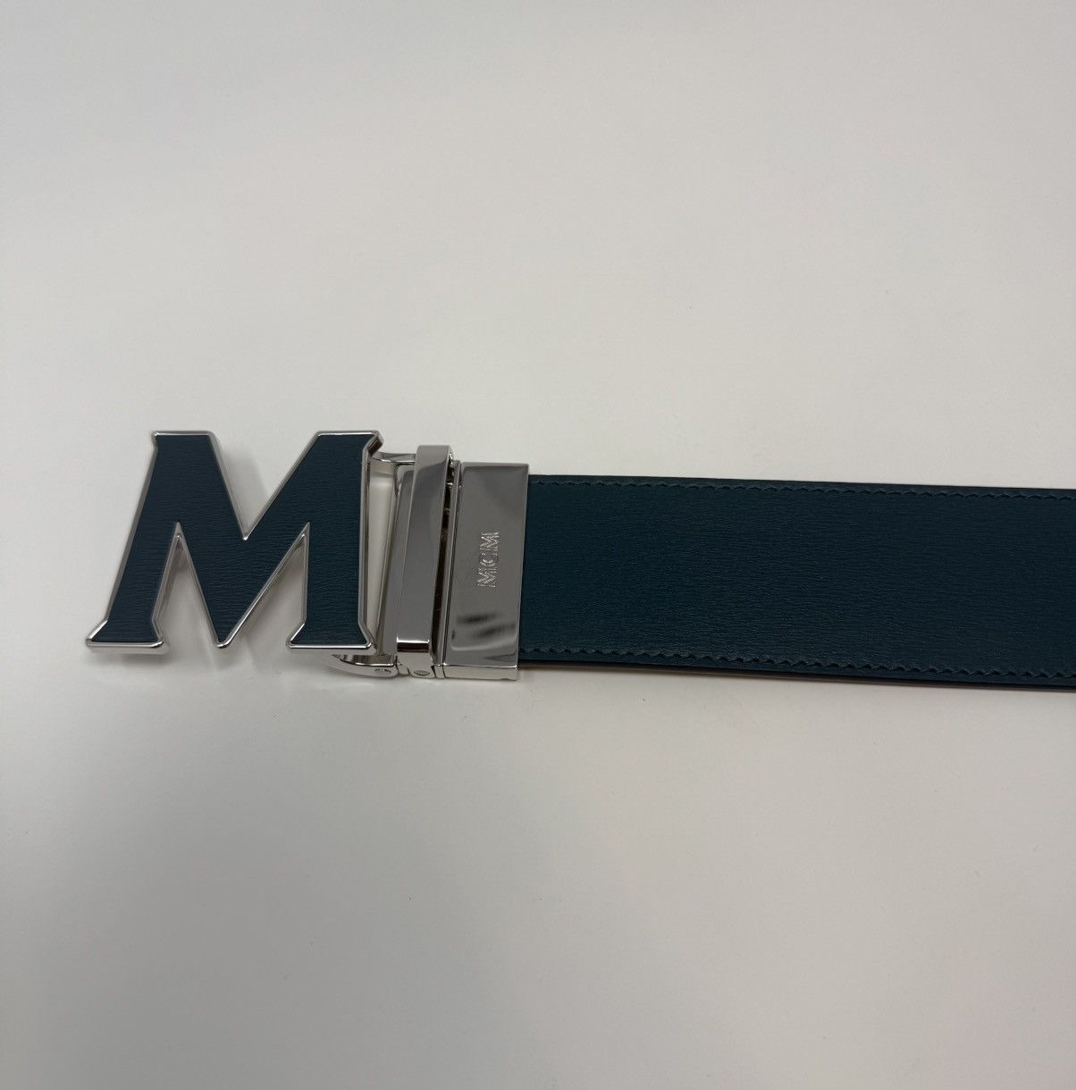 MCM MCM Claus Reversible Leather Belt Teal/Black Size ONE SIZE - 3 Thumbnail