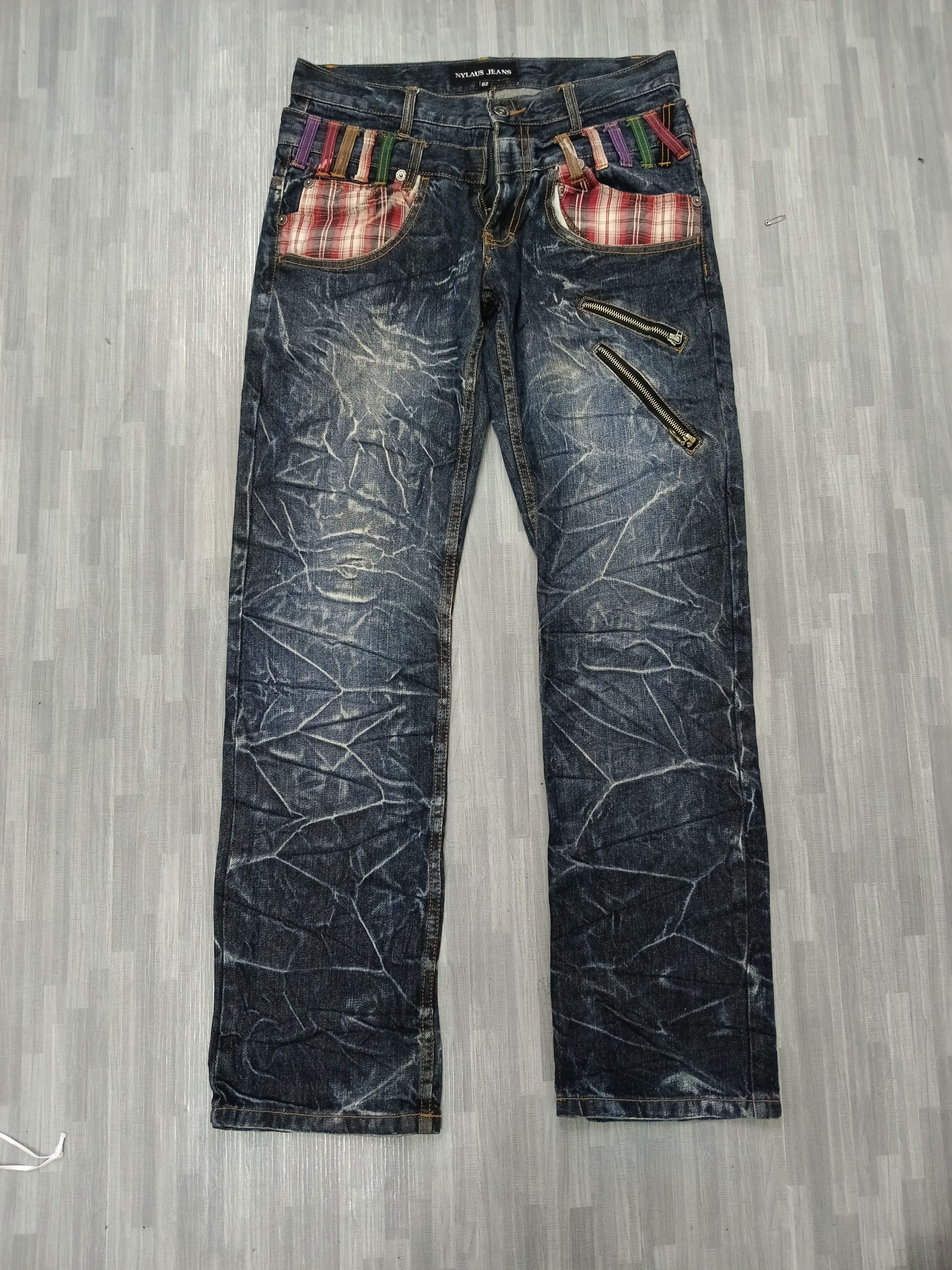 Japanese Brand SICK DOUBLE WAIST NYLAUS JEANS Size US 32 / EU 48 - 2 Thumbnail
