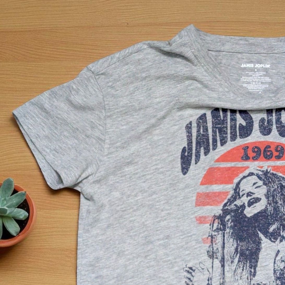 Other JANIS JOPLIN Heather Gray Graphic Print T-Shirt Shirt Tee S Size S / US 4 / IT 40 - 2 Thumbnail