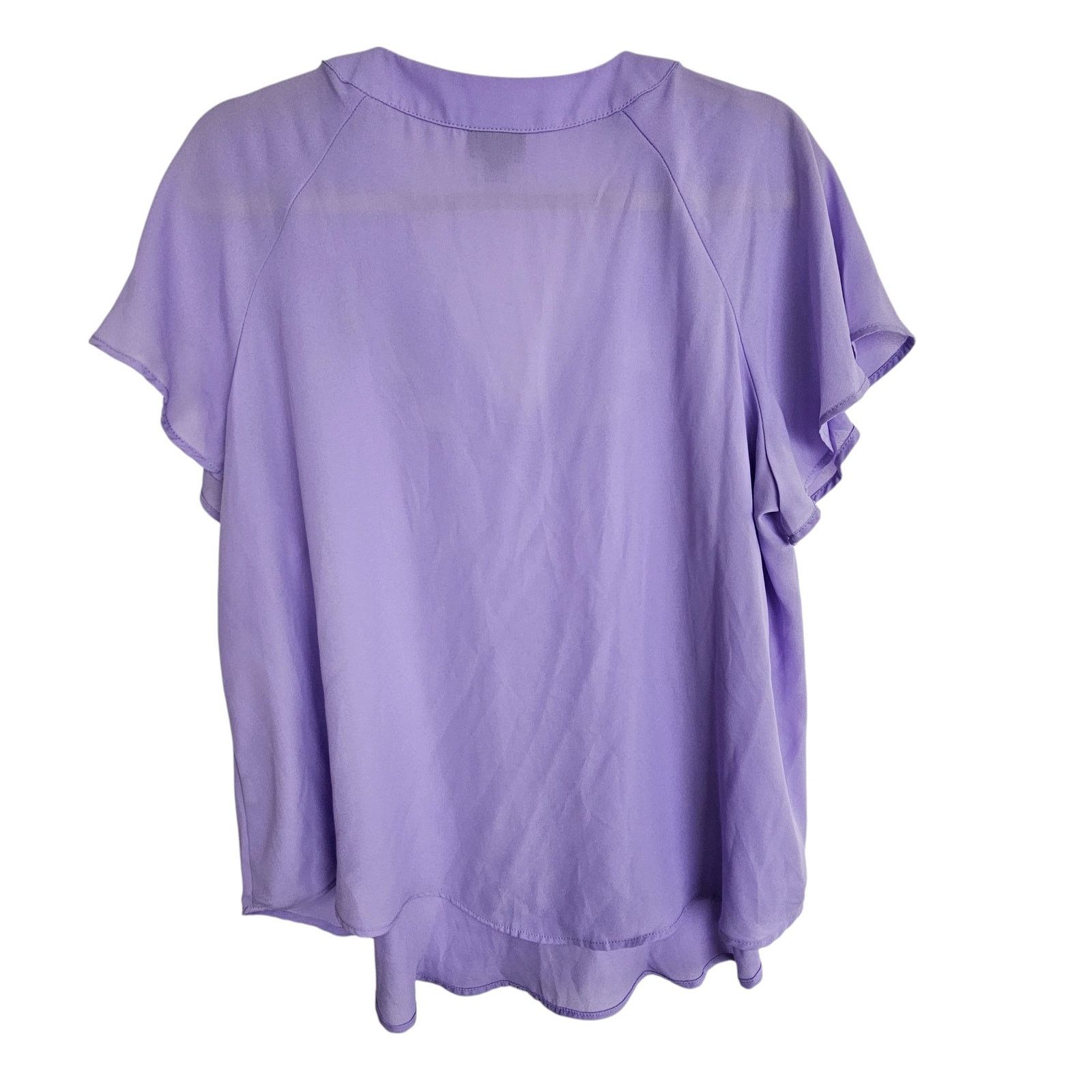 Torrid Torrid Womens Cut Out Flutter Sleeve V-Neck Top 00X Career Size XXS / US 00 / IT 34 - 8 Thumbnail