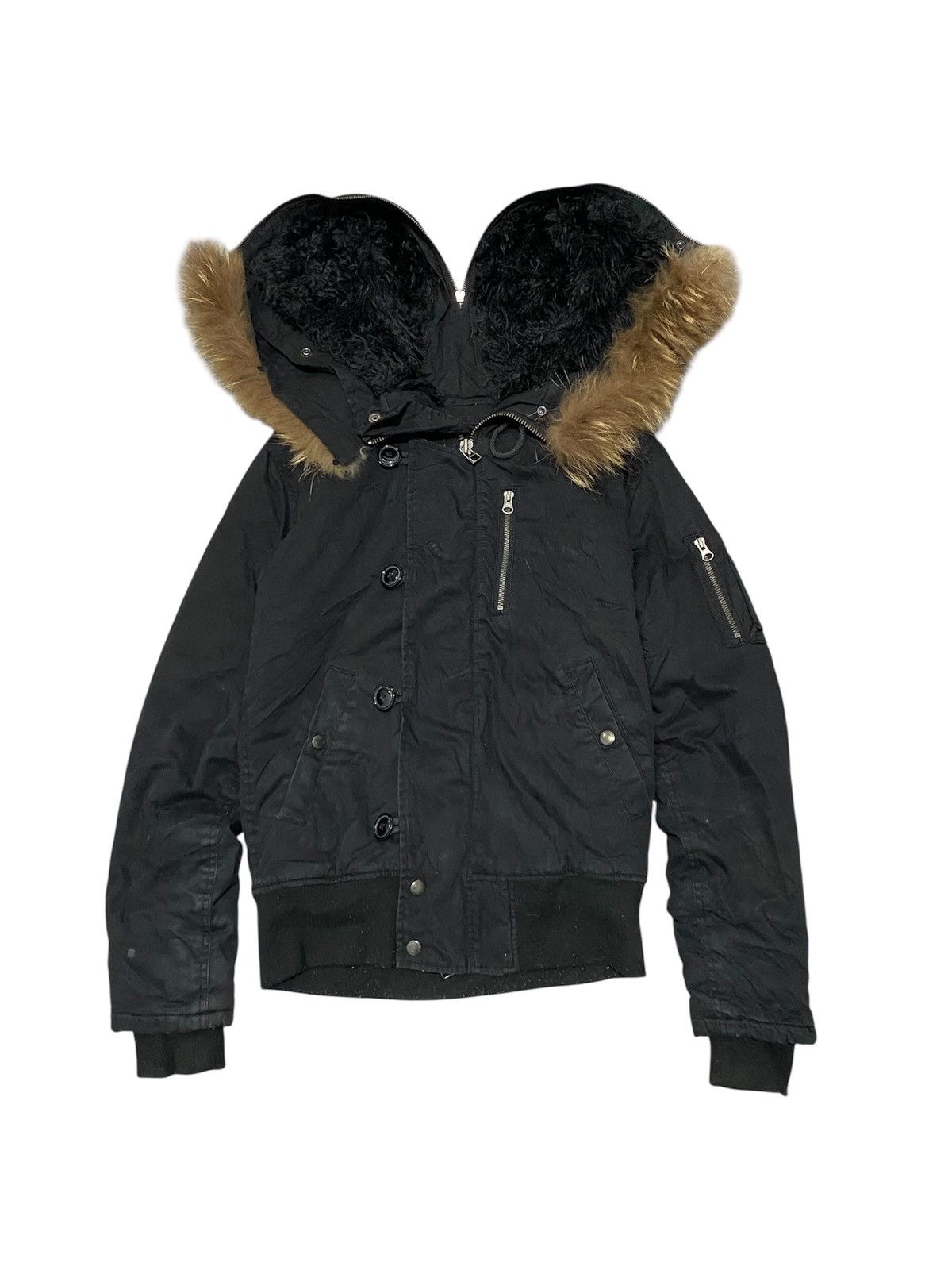 Vanquish 2000's Vanquish Furhoodie Apocalypse Bomber Jacket Size M / US 6-8 / IT 42-44 - 1 Thumbnail