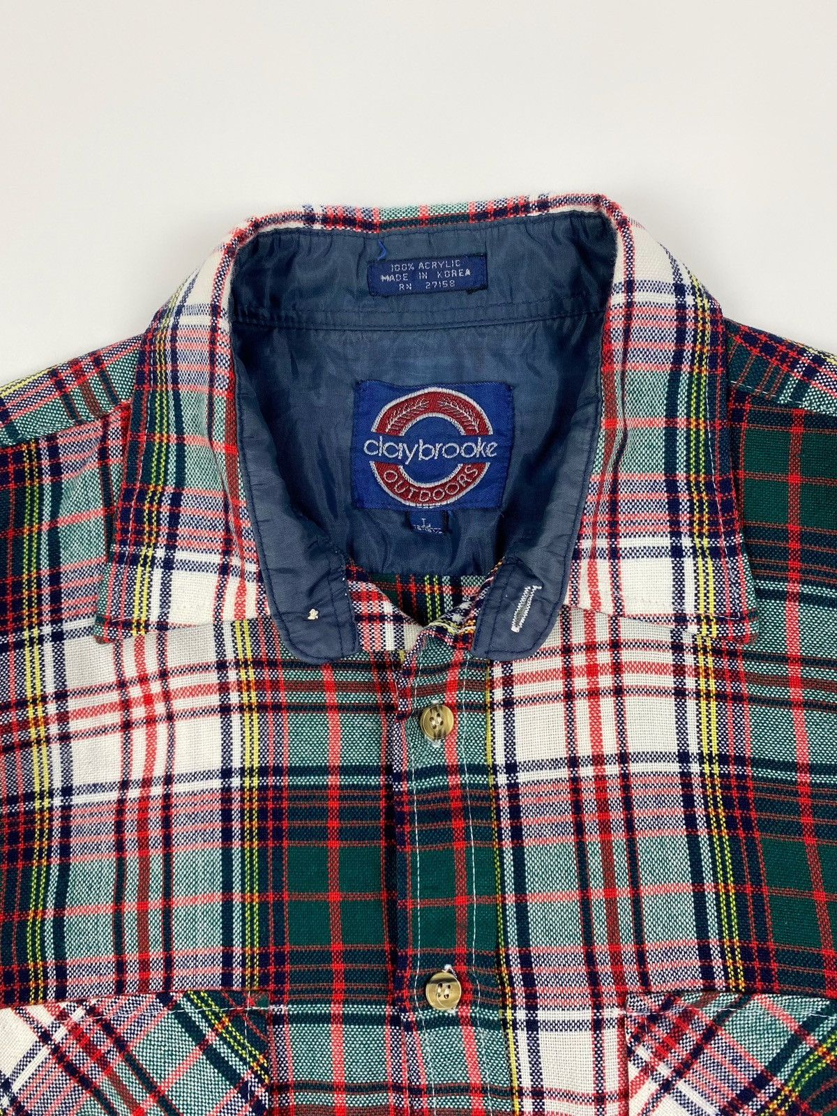 Vintage 1980’s Claybrooke Outdoors Boxy Plaid Button Up Shirt Size US L / EU 52-54 / 3 - 3 Thumbnail
