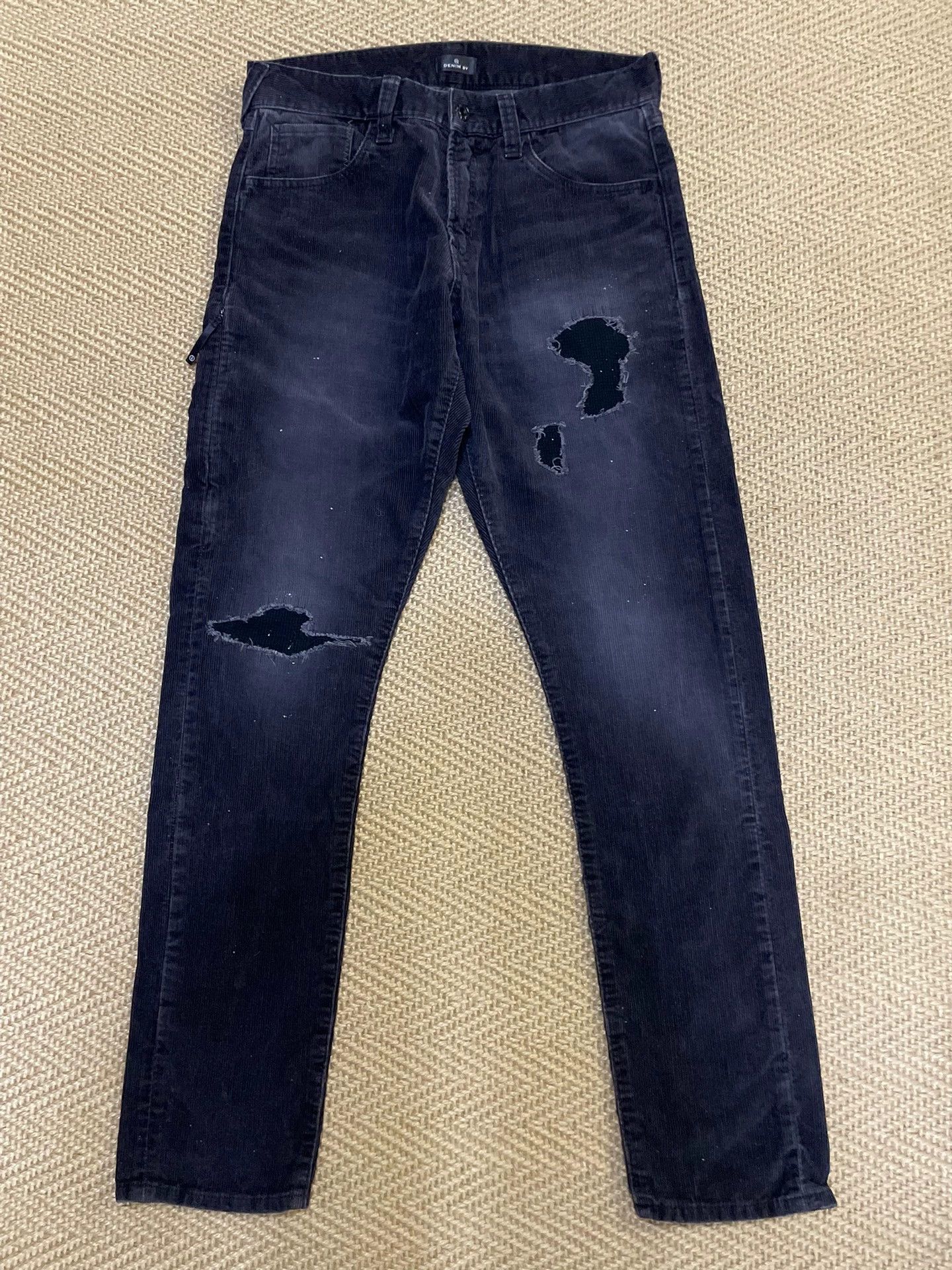Vanquish Denim VANQUISH x FRAGMENT Distressed Ink Corduroy W28 NN Size US 28 / EU 44 - 1 Thumbnail