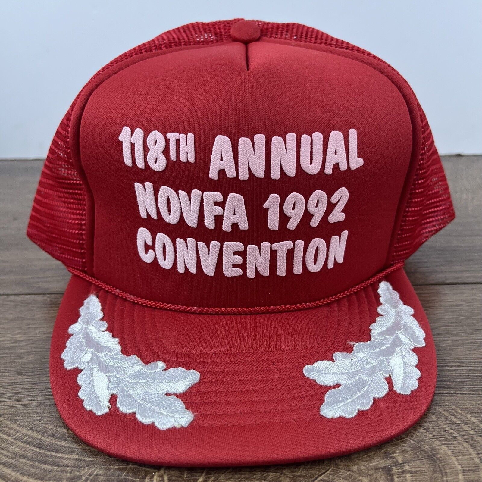 Other 118th Annual NOVFA Convention Hat 1992 Red Cap Adjustable Re Size ONE SIZE - 4 Thumbnail