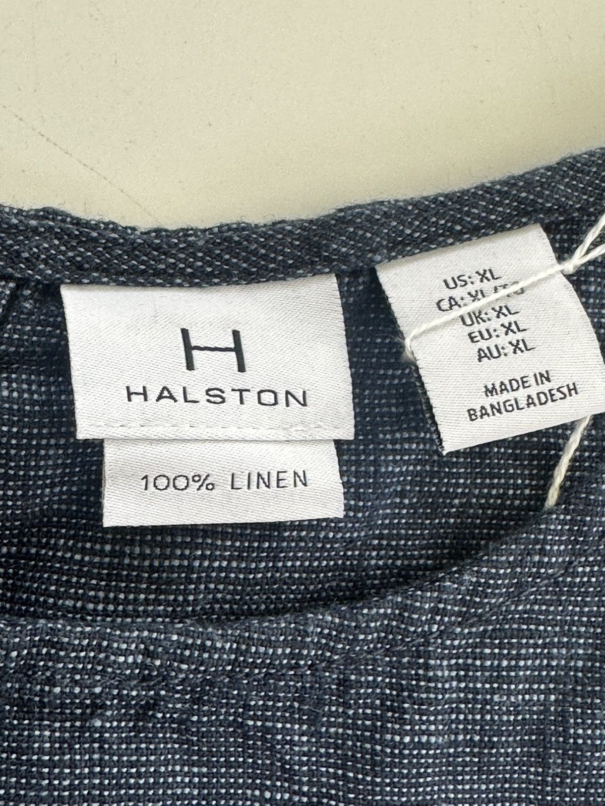 Halston Halton Dark Blue Back Button Up Top Size XL / US 12-14 / IT 48-50 - 3 Thumbnail