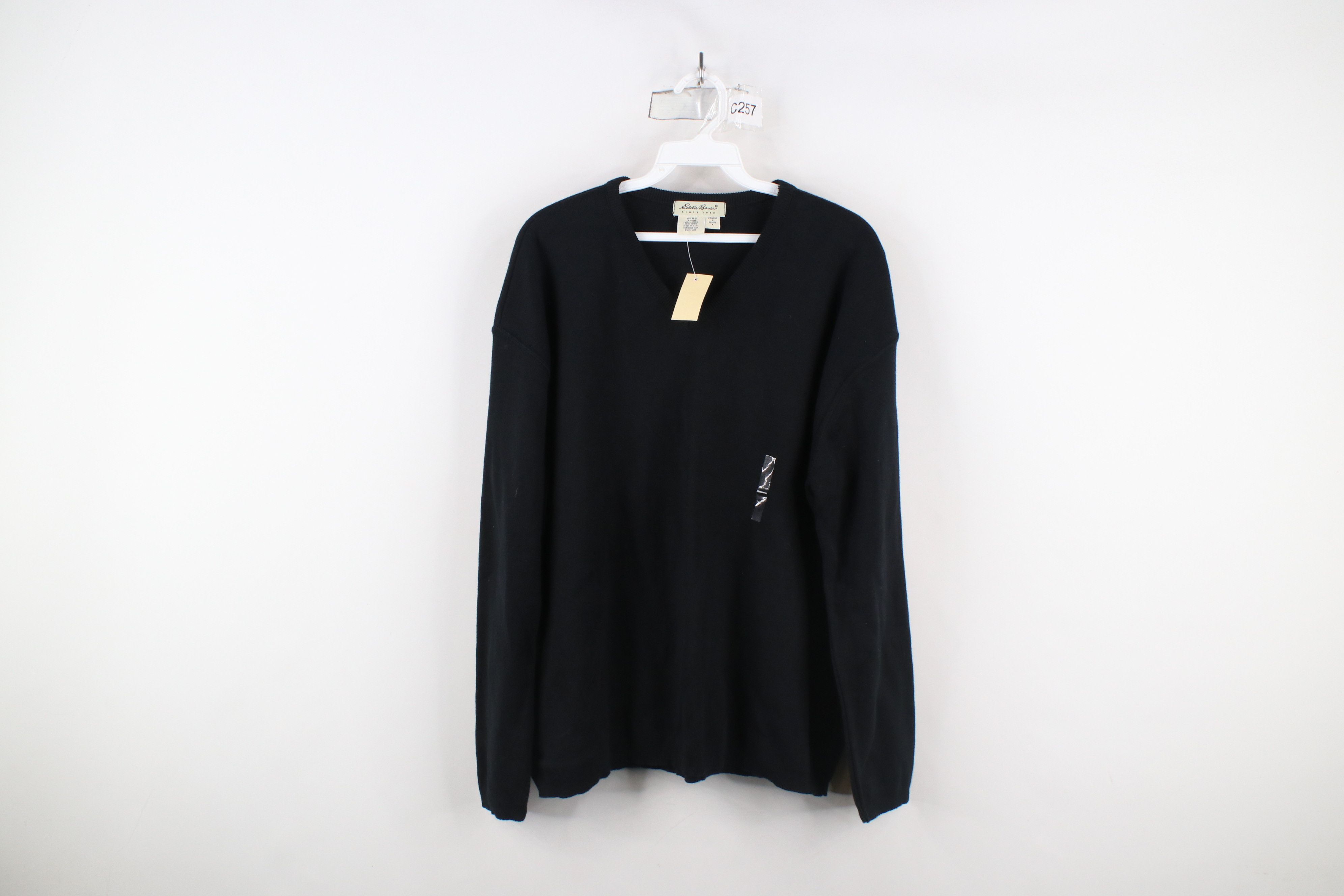 Eddie Bauer × Vintage Deadstock Vintage 90s Eddie Bauer Knit Sweater Black USA Size S / US 4 / IT 40 - 1 Thumbnail