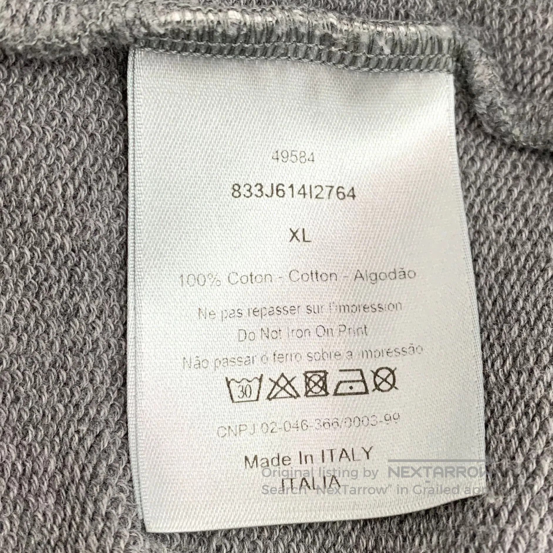 Dior gray sleeveless logo cotton sweatshirt by dior. Size US XL / EU 56 / 4 - 7 Thumbnail