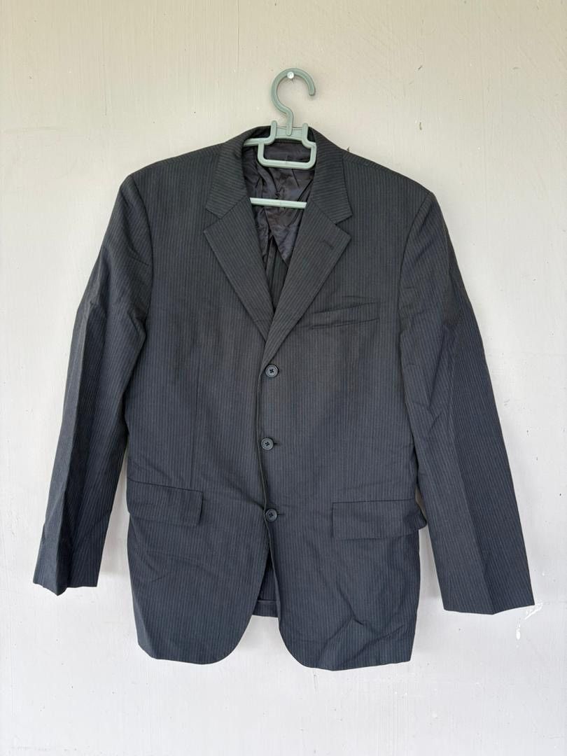 Yohji Yamamoto Vtg Yohji Yamamoto A.a.r Blazer Coat Stripe Design Size US M / EU 48-50 / 2 - 1 Thumbnail