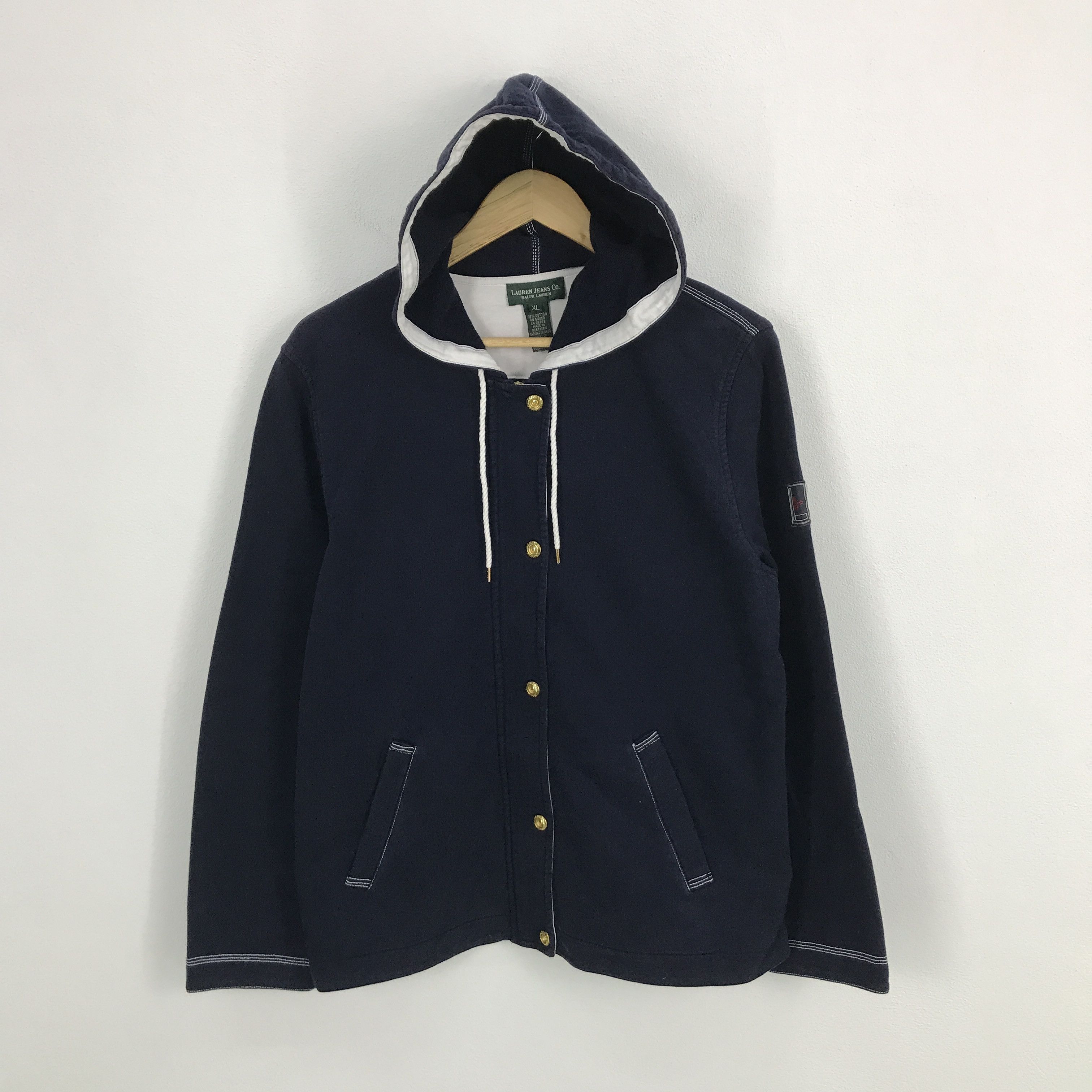 Polo Ralph Lauren × Ralph Lauren × Vintage Ralph Lauren jeans co up zipper hoodie jacket Size US L / EU 52-54 / 3 - 1 Thumbnail