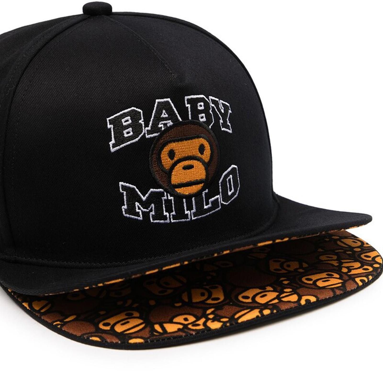 Bape BAPE x Baby Milo Snapback Hat w/ Double Brim Black All-Over Size ONE SIZE - 5 Thumbnail