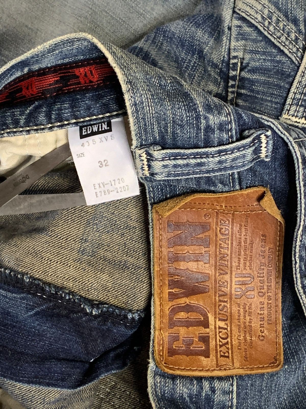 Edwin Exclusive Vintage Edwin Buckle Back Faded Wash Baggy Jeans Size US 34 / EU 50 - 9 Thumbnail