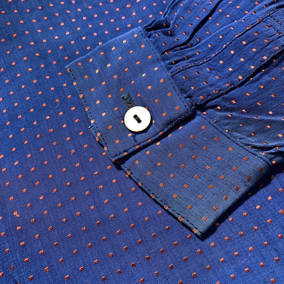 BIGI Vtg 80s Bigi Shirt Blue Polka Double Pocket Shirt Size L / US 10 / IT 46 - 13 Thumbnail