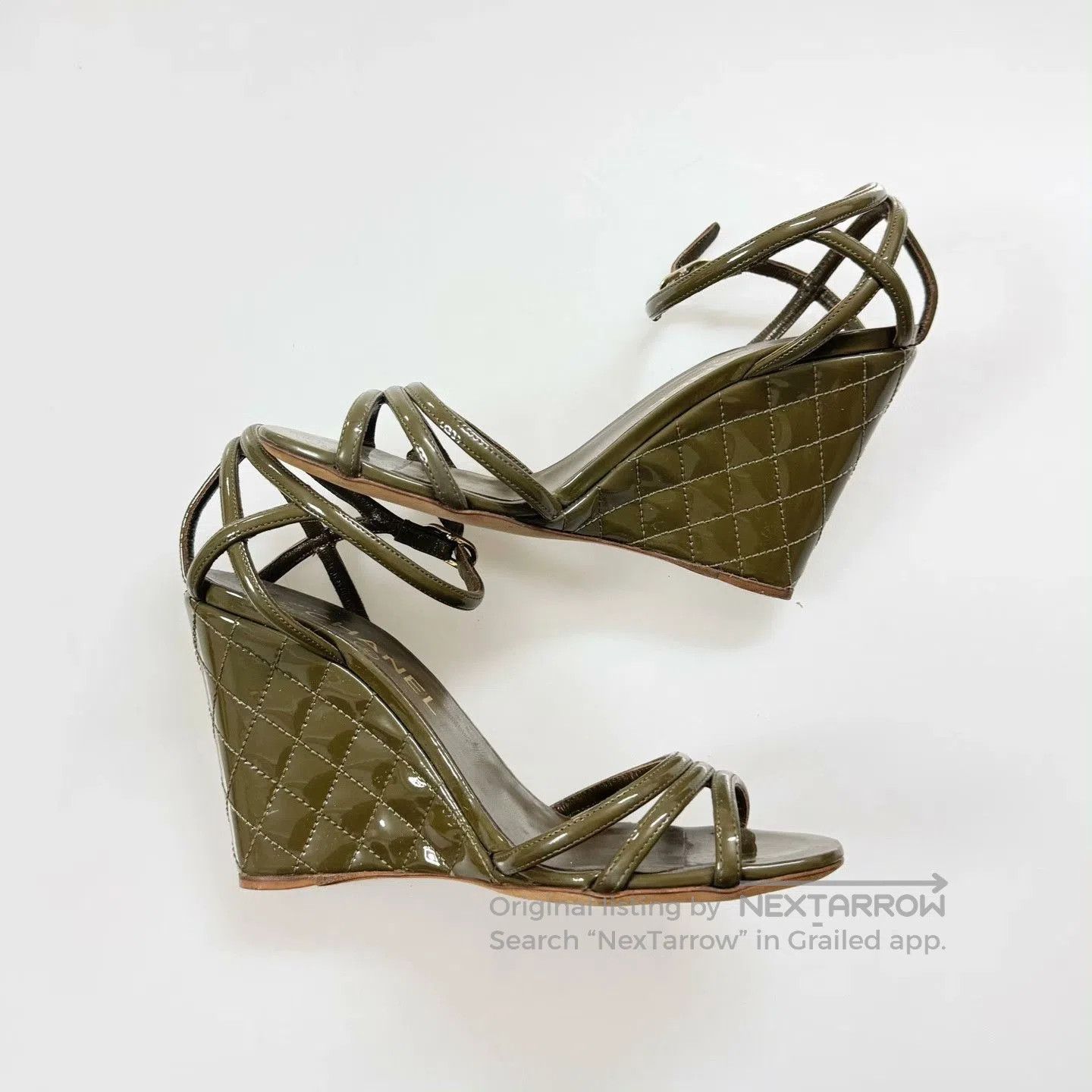 Chanel Chanel Brown Block Heel Sandals. Size US 6 / IT 36 - 3 Thumbnail