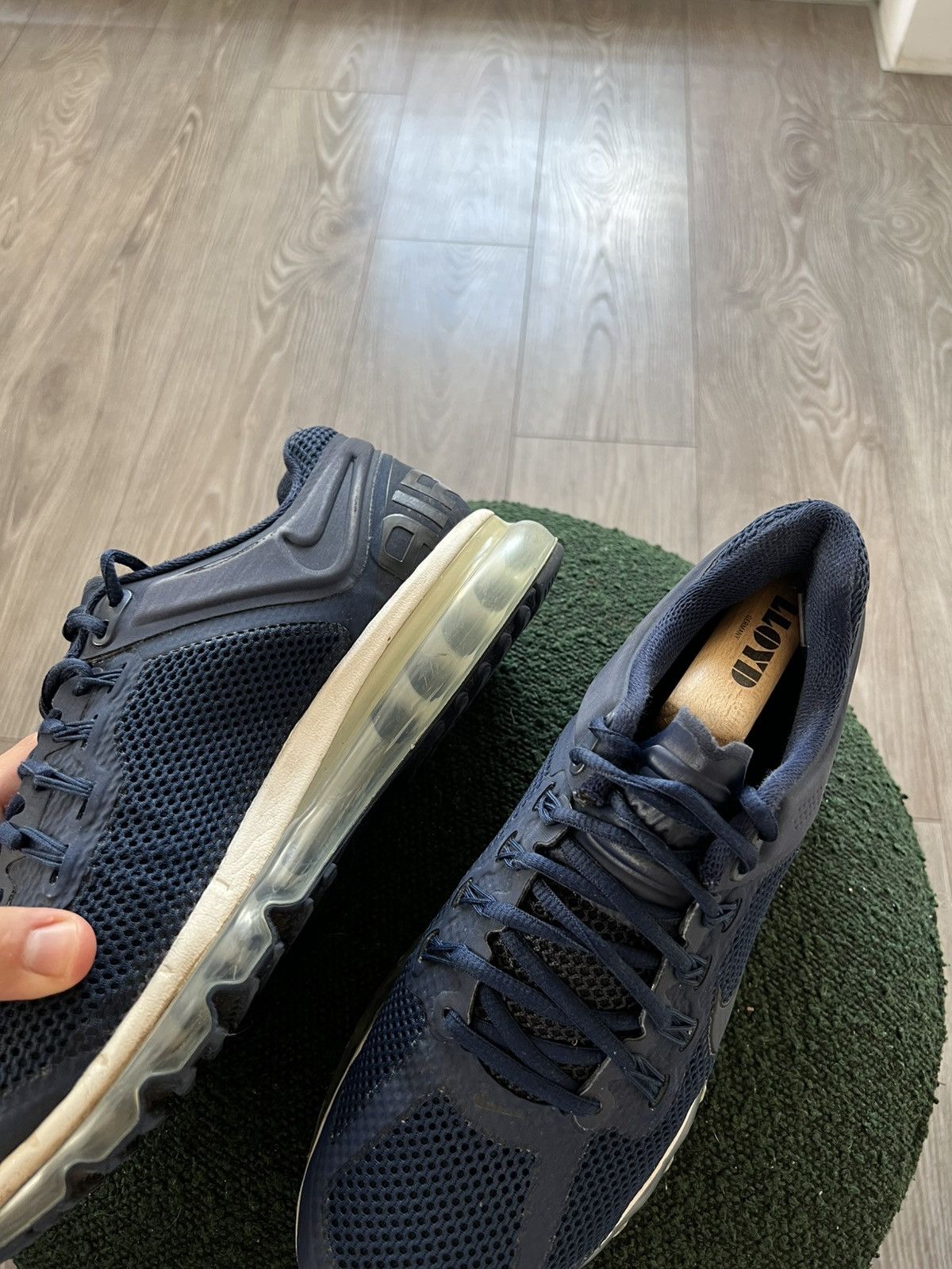 Nike ‼️Vintage Nike Air Max Waffle Skin 2013 Deep Blue Sneakers‼️ Size US 10 / EU 43 - 12 Thumbnail