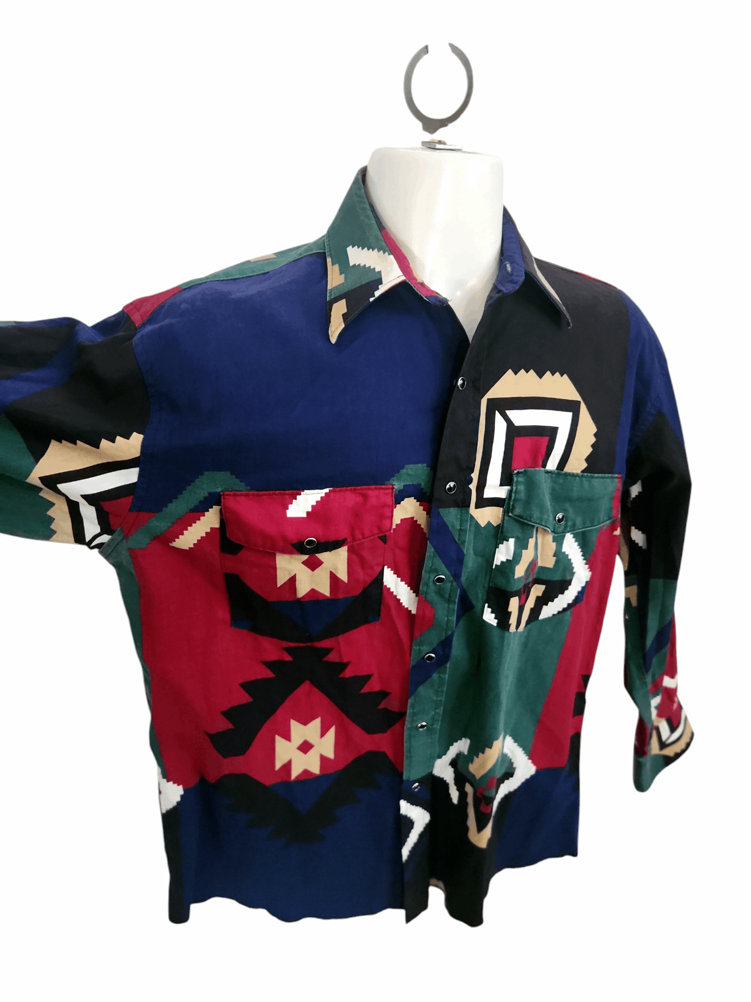 Vintage × Wrangler Wrangler Vintage Western Navajo Aztec Southwestern SZ Large Size US L / EU 52-54 / 3 - 3 Thumbnail