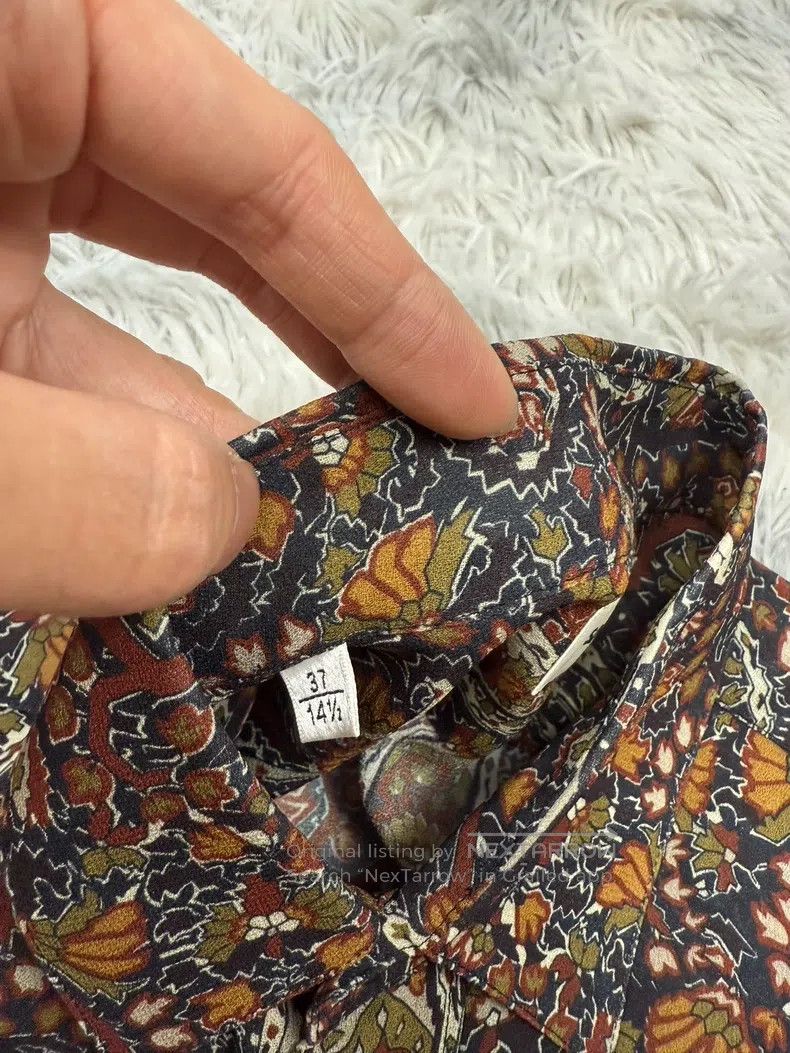 Polo Ralph Lauren RALPH LAUREN size 37 Jacquard Silk Shirt Size US M / EU 48-50 / 2 - 7 Thumbnail