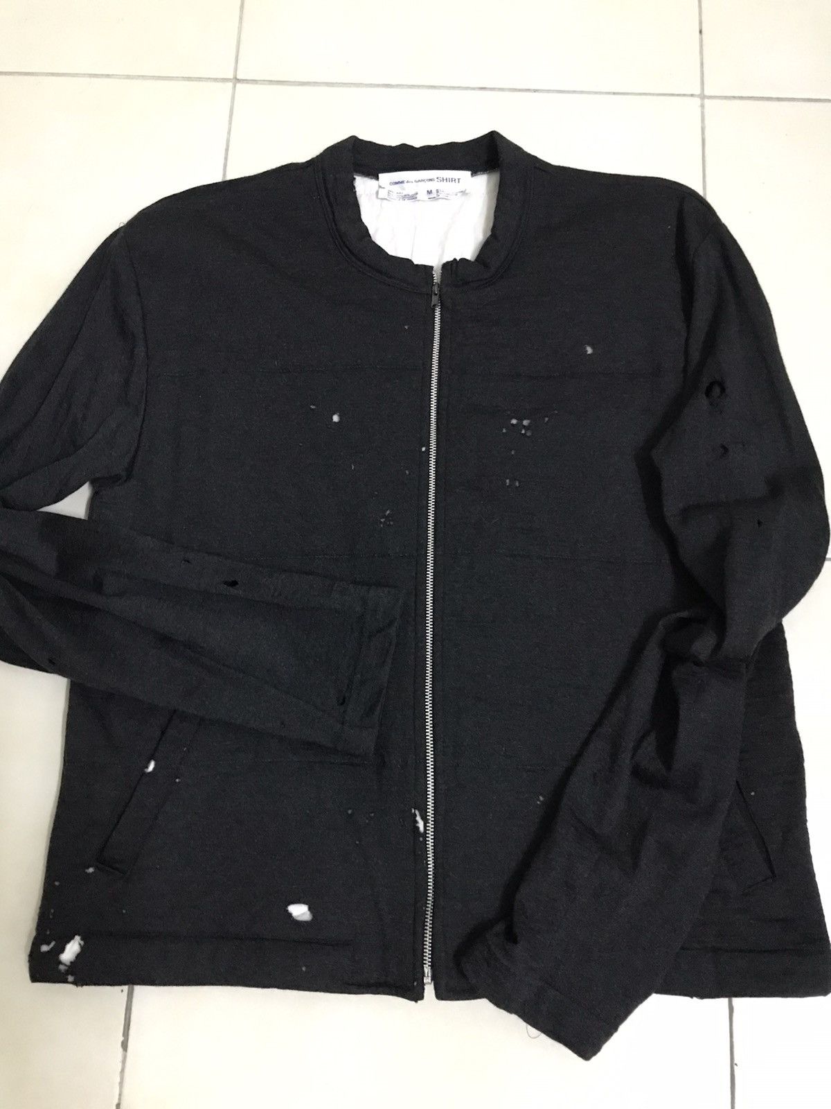 Comme des Garcons Comme des Garçons Shirt Wool Distressed Jacket Size US M / EU 48-50 / 2 - 12 Thumbnail