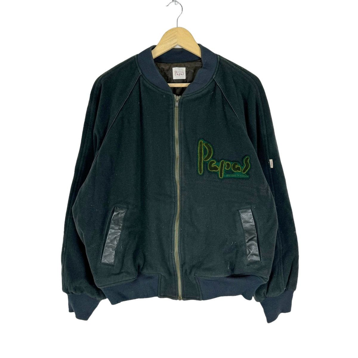 Japanese Brand ❄️PAPAS JAPAN WOOL LEATHER PART VARISTY JACKET Size US M / EU 48-50 / 2 - 2 Thumbnail