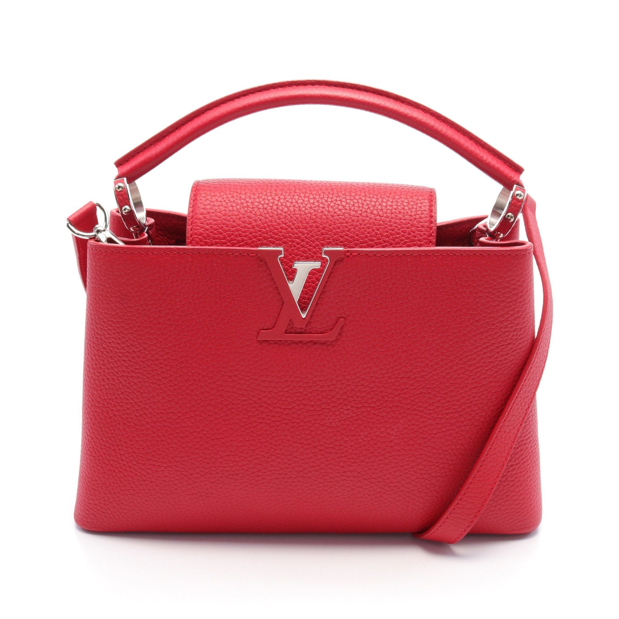 Louis Vuitton Louis Vuitton Capucines Pm Parnassea Ruby Handbag Leather Red Size ONE SIZE - 1 Thumbnail