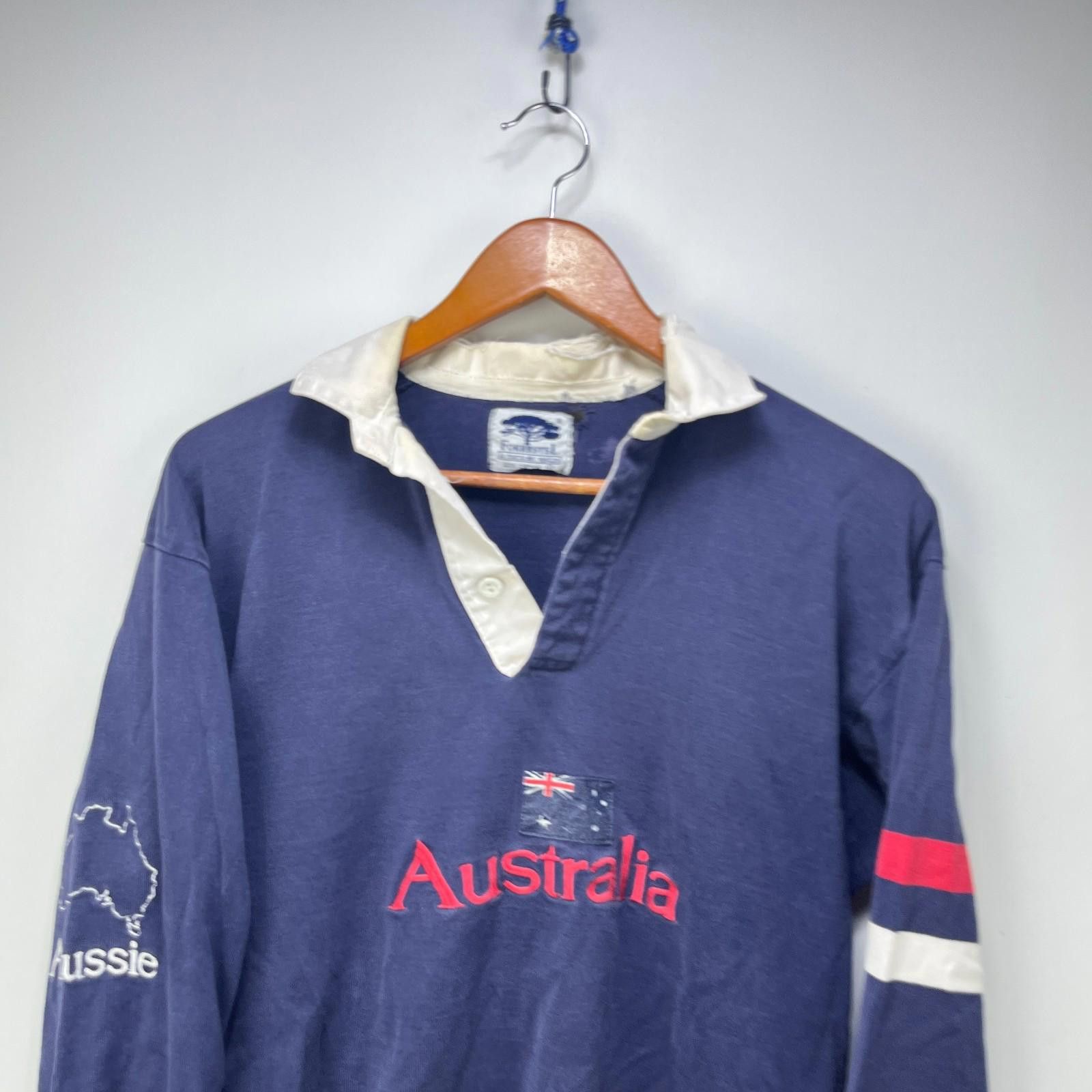 Vintage Vintage 80s Australia Rugby Long Sleeve Polo Shirt Small Size US S / EU 44-46 / 1 - 2 Thumbnail