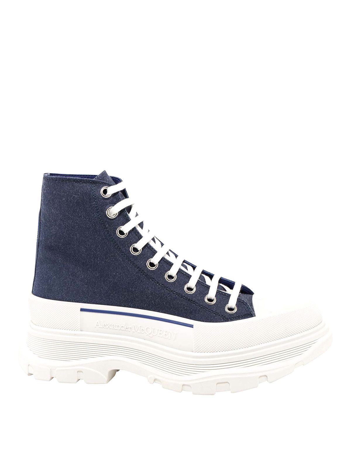 Alexander McQueen o1y0225 Ankle Boots in Blue Size US 11 / IT 41 - 1 Thumbnail