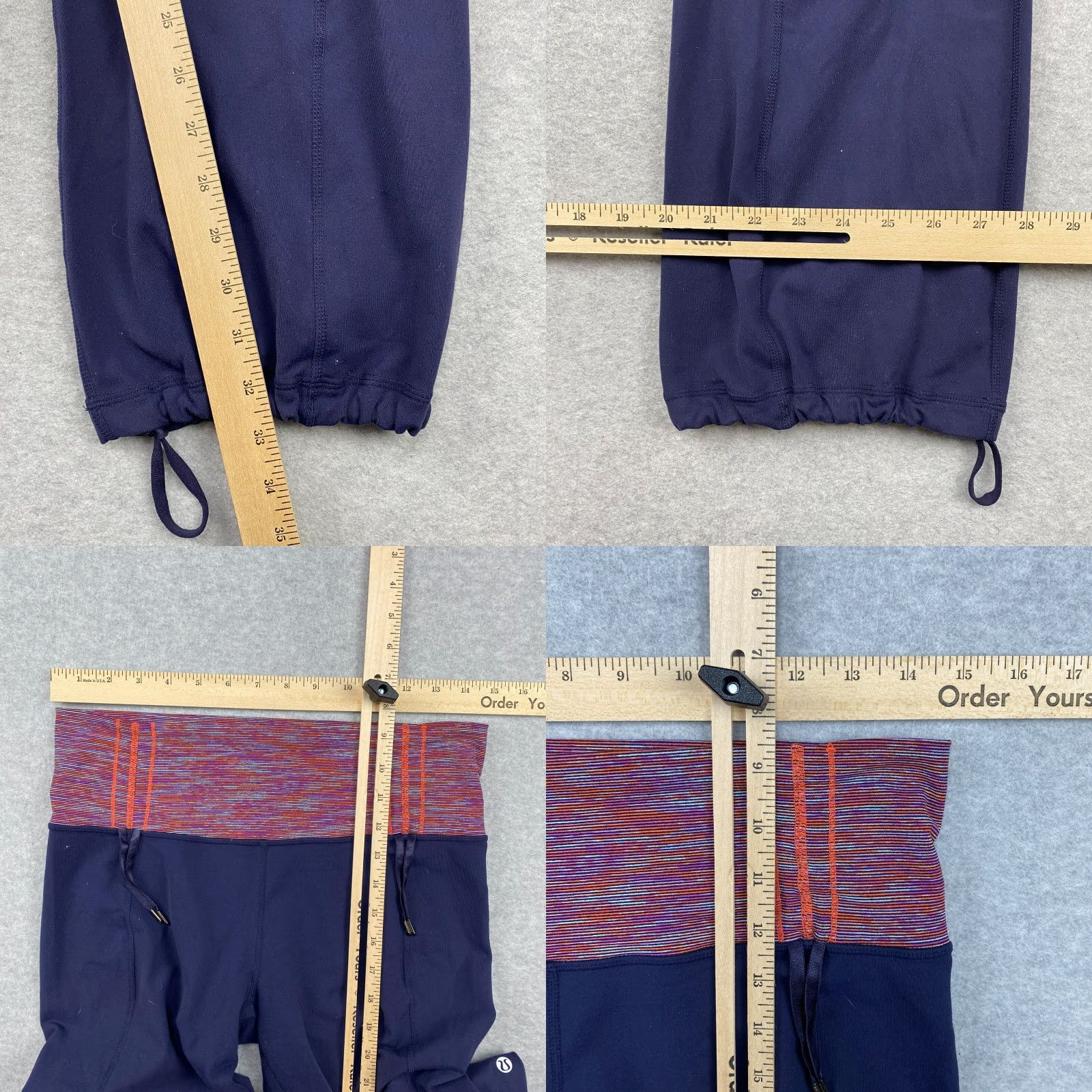 Lululemon Lululemon Womens Pants 10 Blue Ankle Drawstring Waist Tie Cinch High Dance Yoga Size 32" / US 10 / IT 46 - 8 Thumbnail