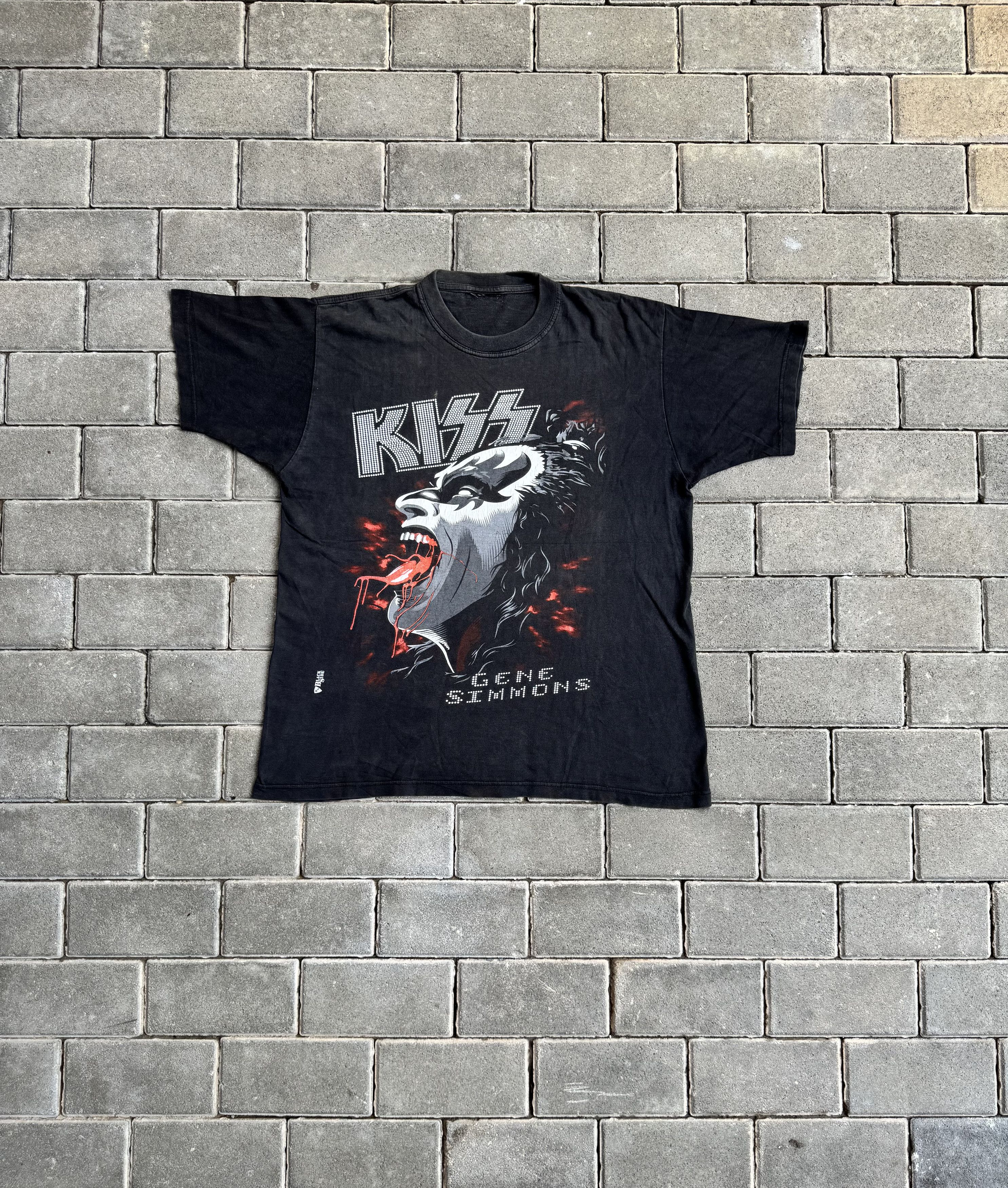 Vintage 1991 Kiss Gene Simmons black cotton t-shirt