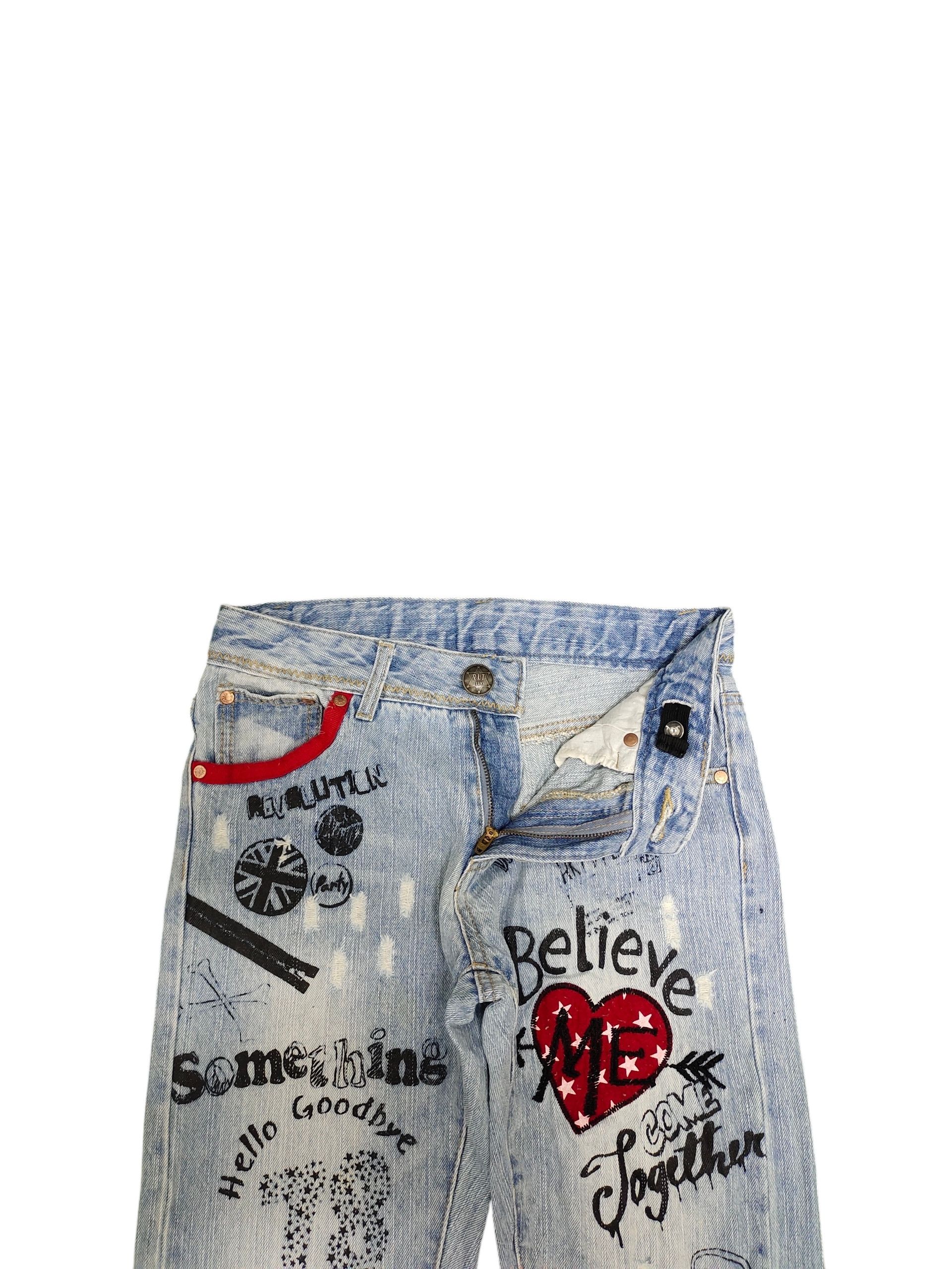 Hysteric Glamour Plt Jeans Japan Clawmark Distress Design Denim Jeans Size US 28 / EU 44 - 7 Thumbnail