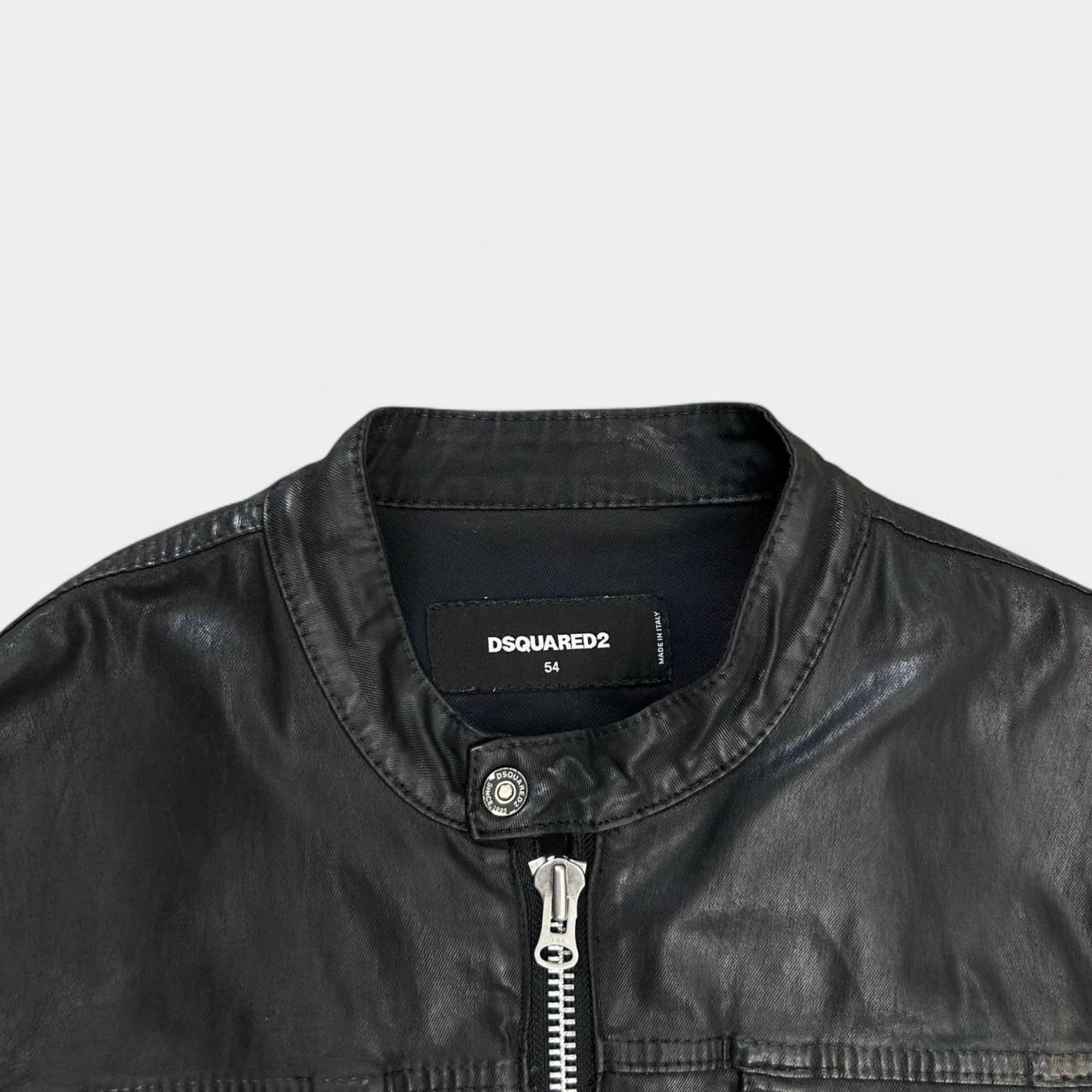 Dsquared2 Dsquared2 Black Waxed Denim Jacket Size US L / EU 52-54 / 3 - 3 Thumbnail