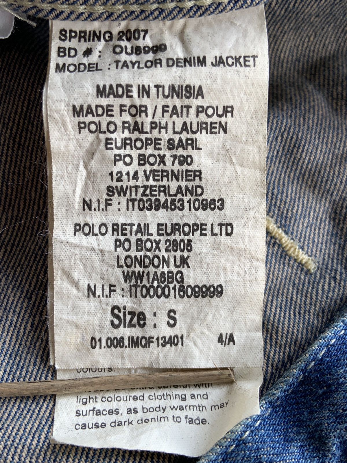 Polo Ralph Lauren Spring 2007 Polo Ralph Lauren Stadium Bear Blue Denim Jacket Size US M / EU 48-50 / 2 - 8 Thumbnail