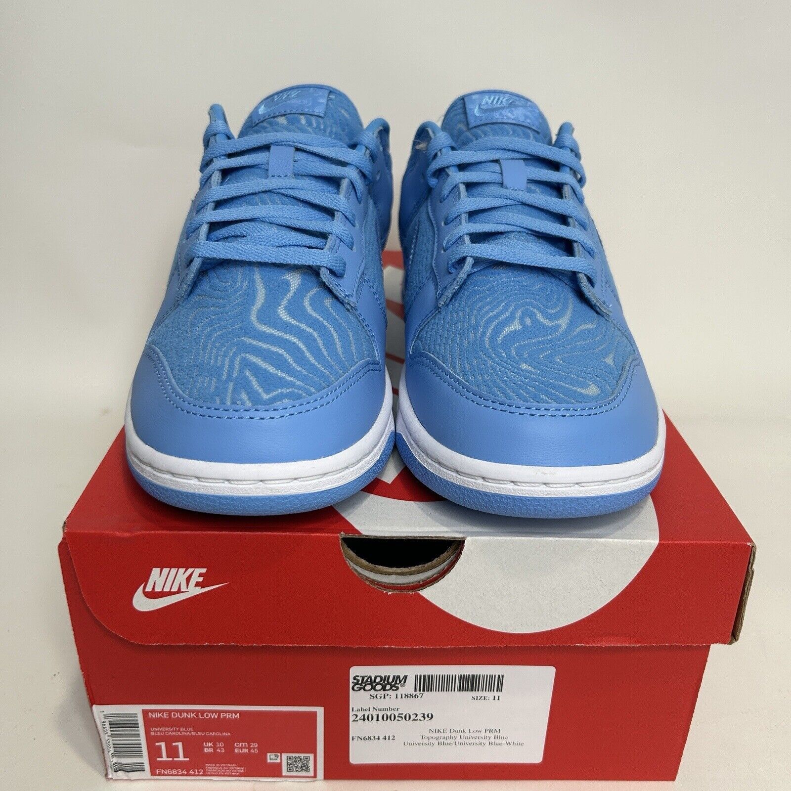 Nike Nike Dunk Low PRM “Topography/University Blue” 2024 Size US 11 / EU 44 - 2 Thumbnail