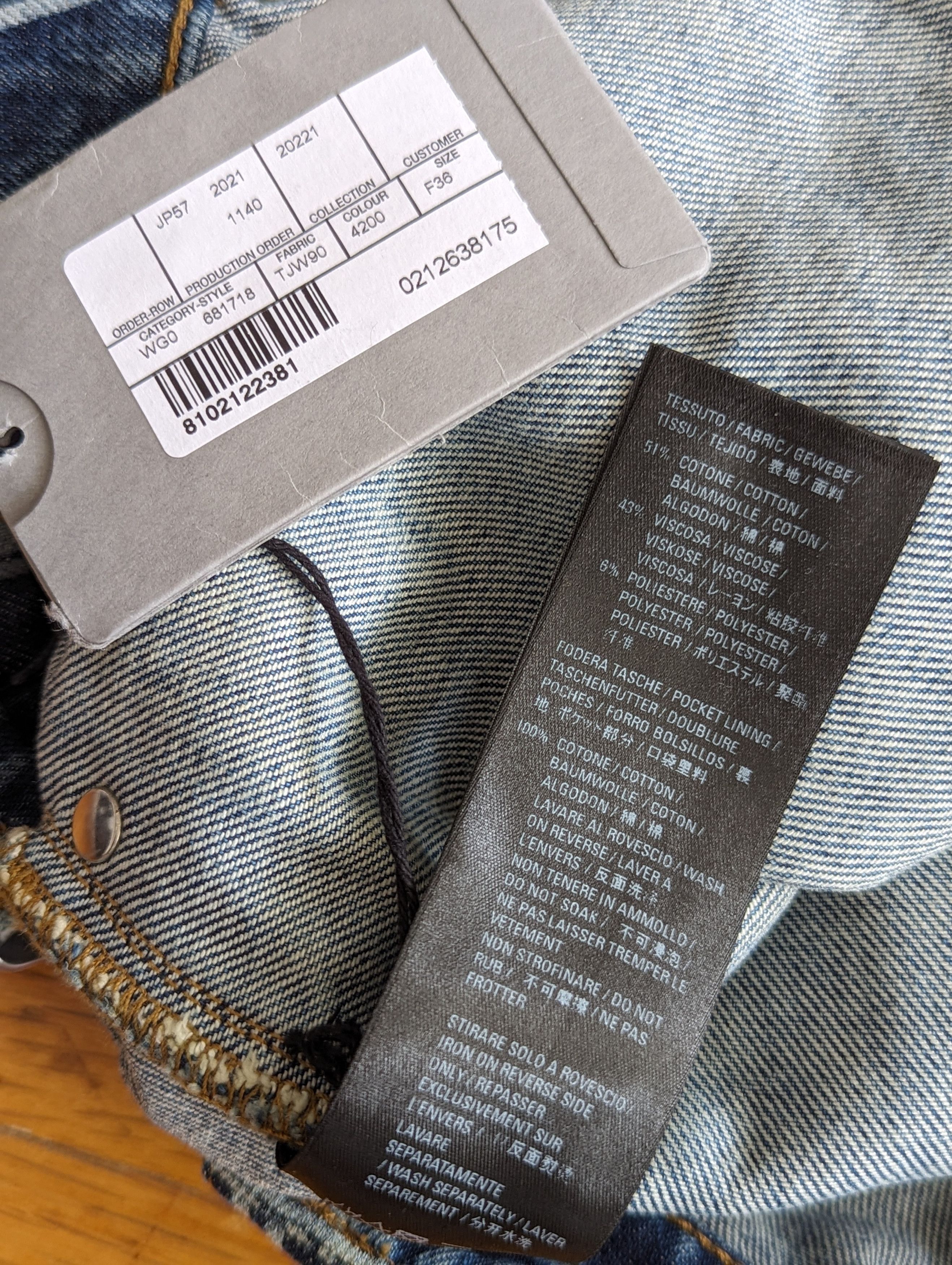 Balenciaga Allover Logo Denim Raver Skirt Size US 30 / EU 46 - 8 Thumbnail