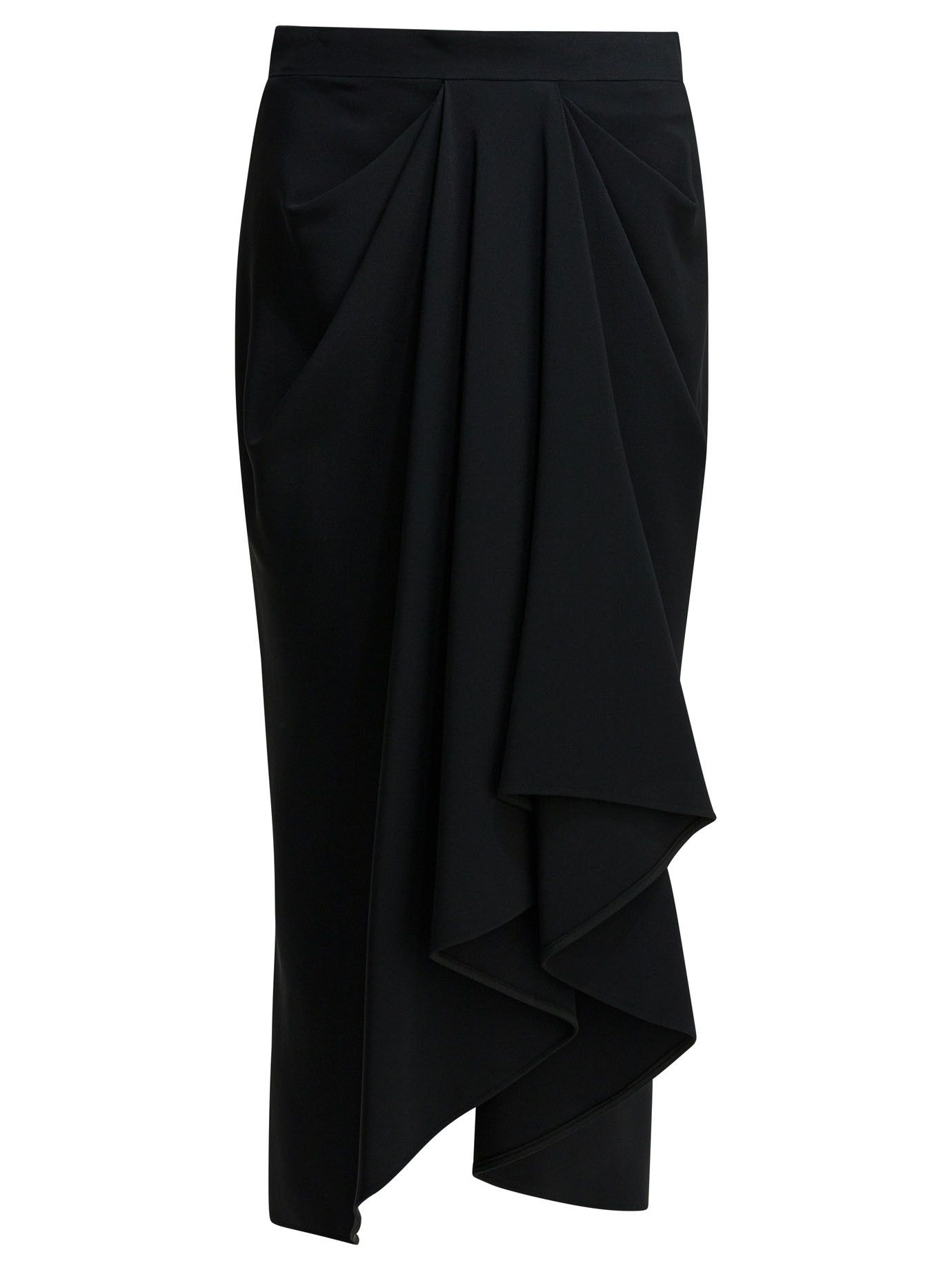 Givenchy Draped Crepe Cady Midi Skirt Size 27" / US 4 / IT 40 - 1 Thumbnail