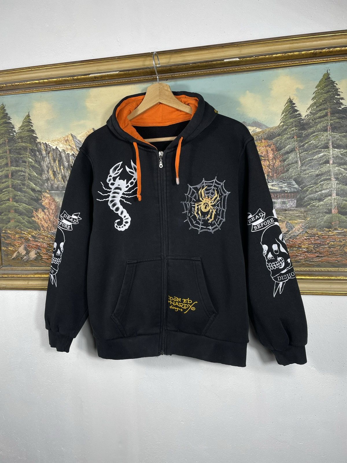 Ed Hardy Ed Hardy Retro 00s Hoodie With Crystals Affliction Grunge Size US XS / EU 42 / 0 - 3 Thumbnail